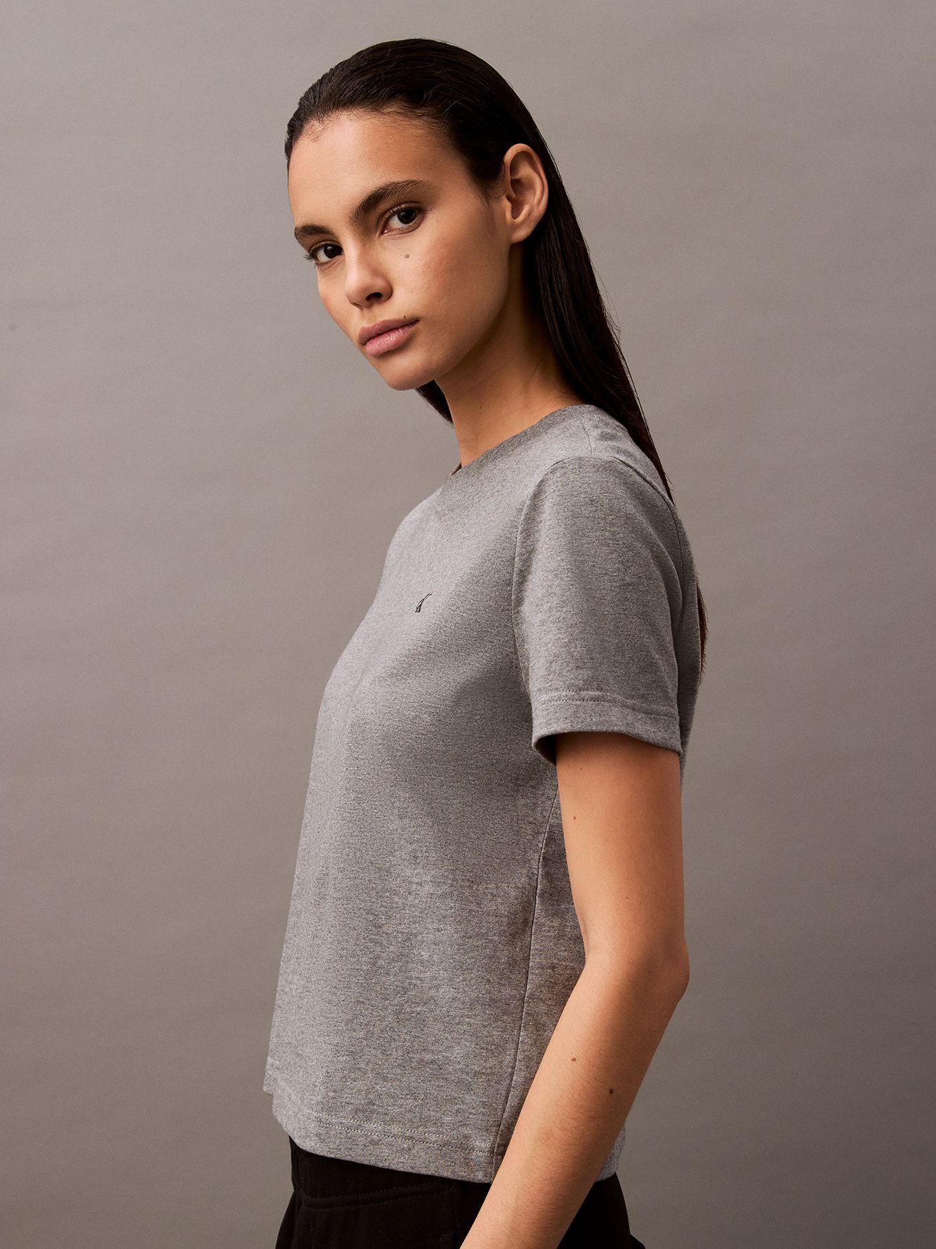 Polera con Logo Archive Gris Calvin Klein-3
