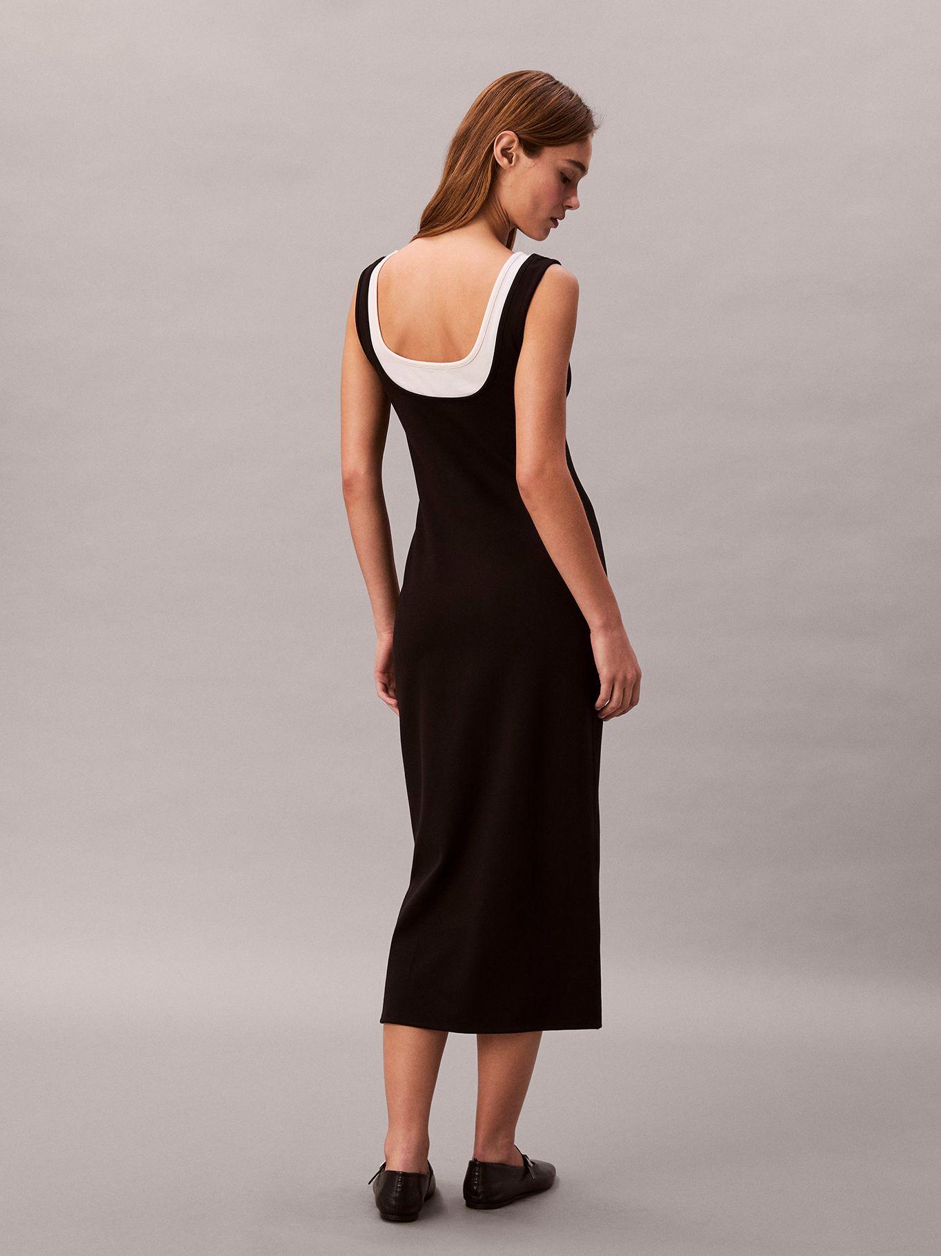 Vestido Midi Interlock Negro Calvin Klein-1