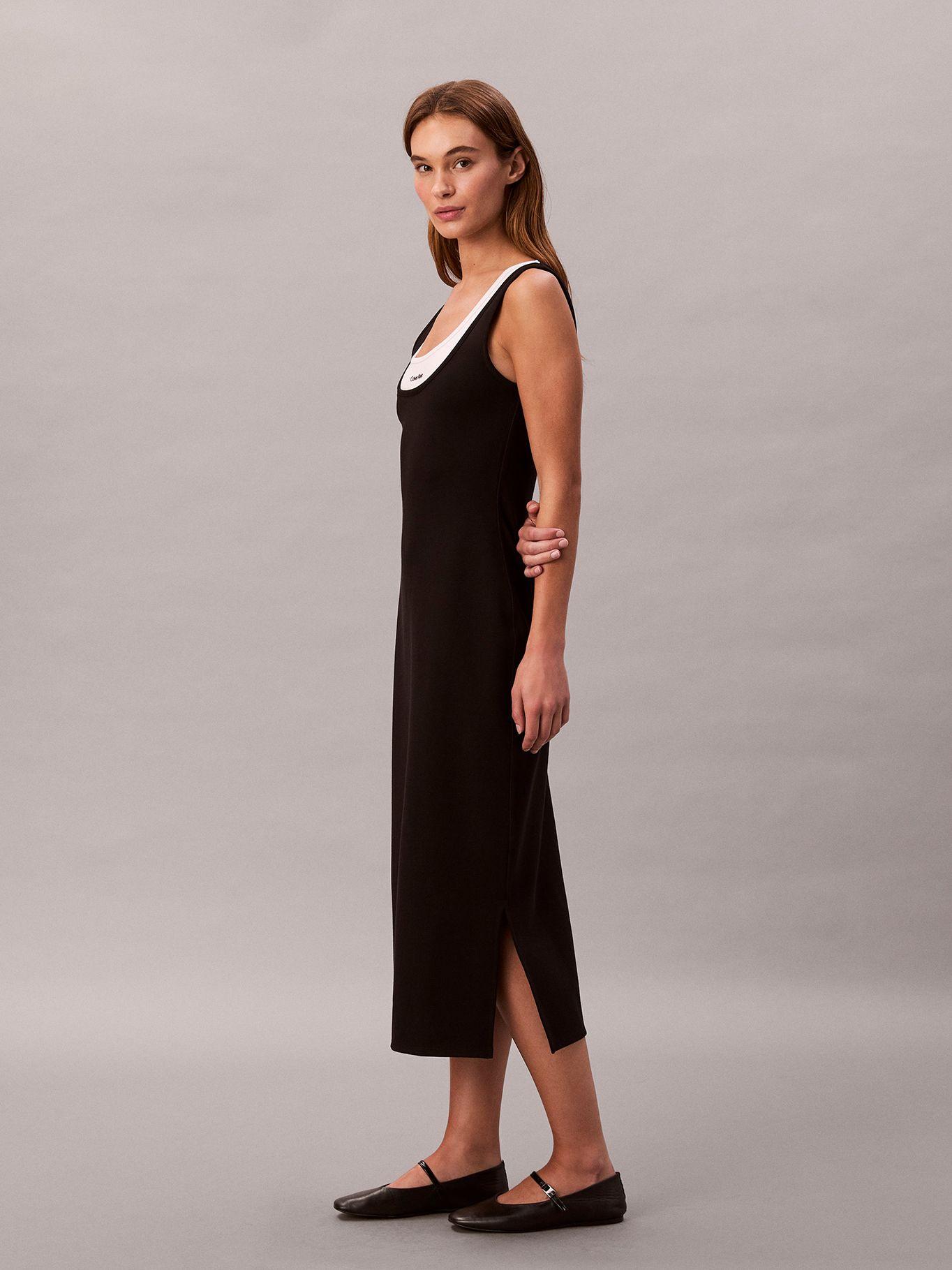 Vestido Midi Interlock Negro Calvin Klein-3
