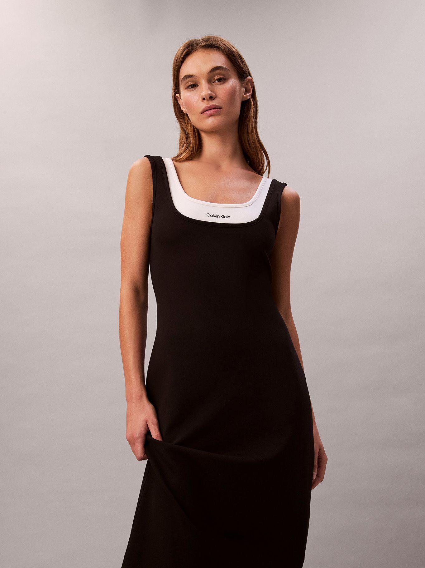 Vestido Midi Interlock Negro Calvin Klein-4
