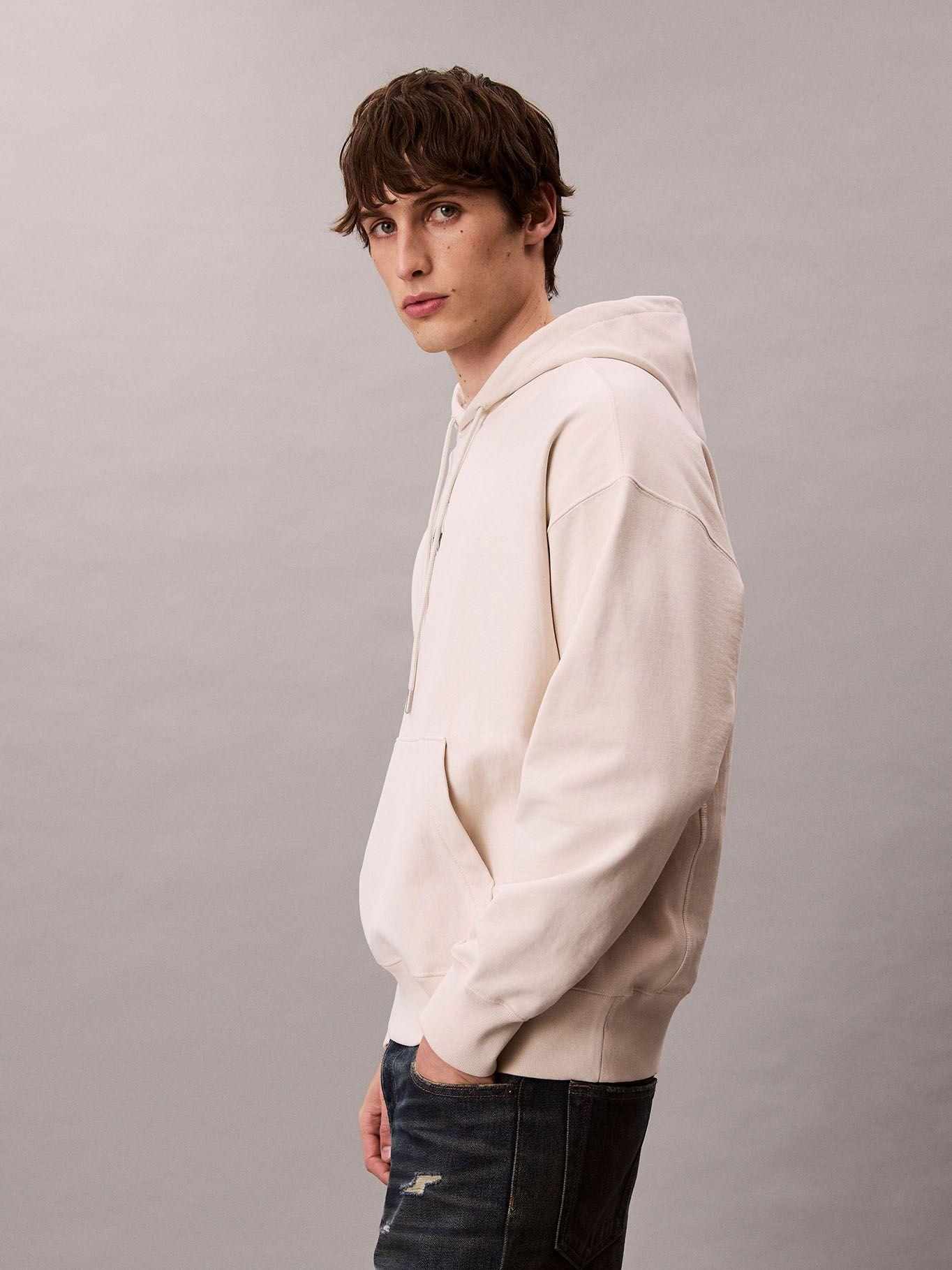 Polerón con Gorro y Tejido Felpa Beige Calvin Klein-2