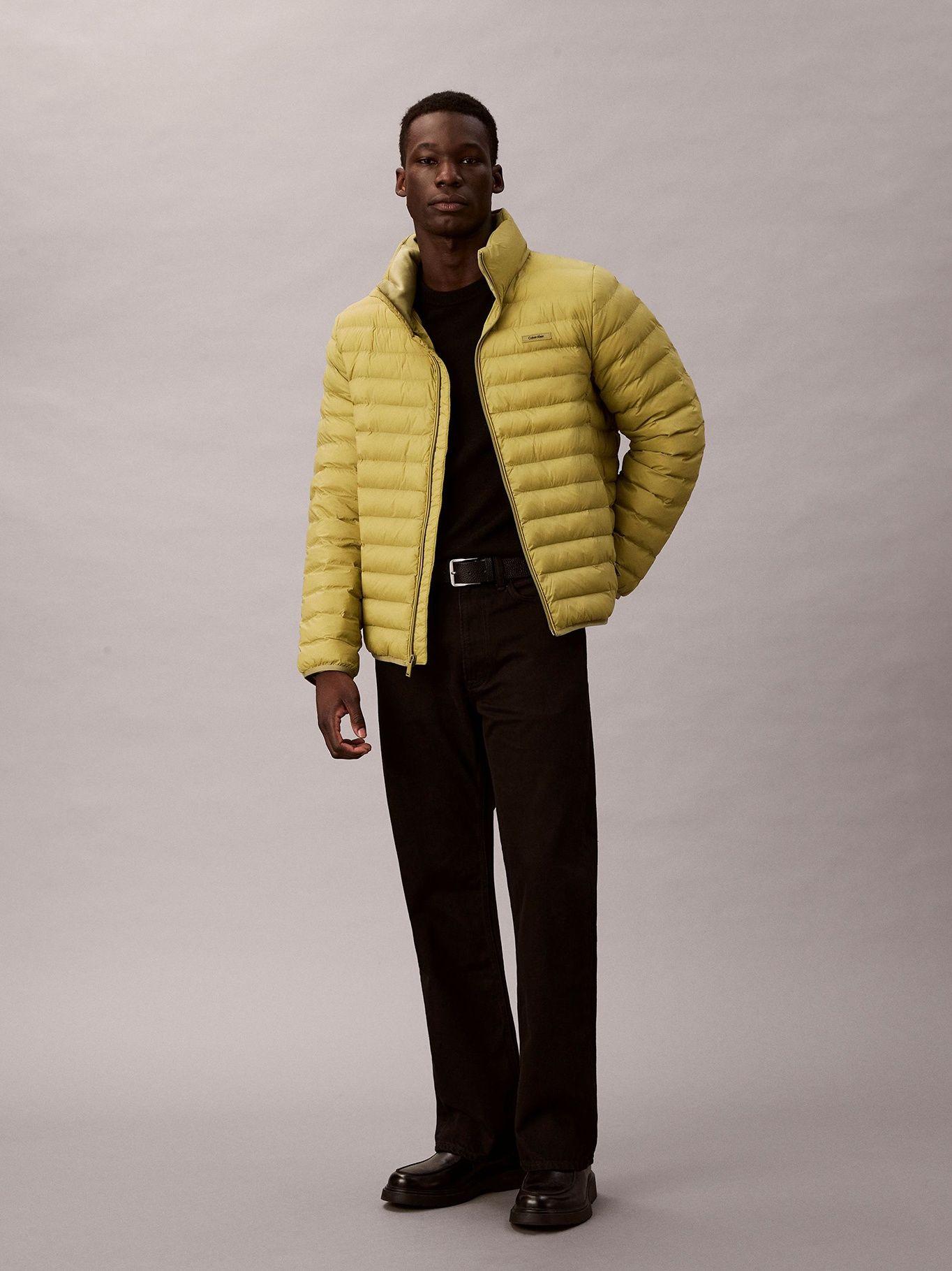 Parka Puffer Ligera de Nailon Amarillo Calvin Klein-1