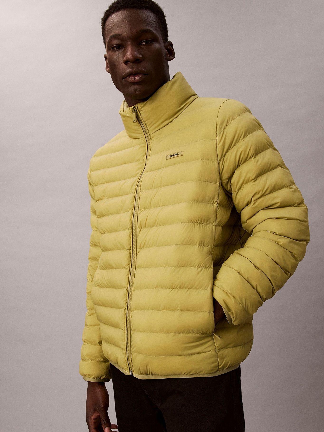 Parka Puffer Ligera de Nailon Amarillo Calvin Klein-3