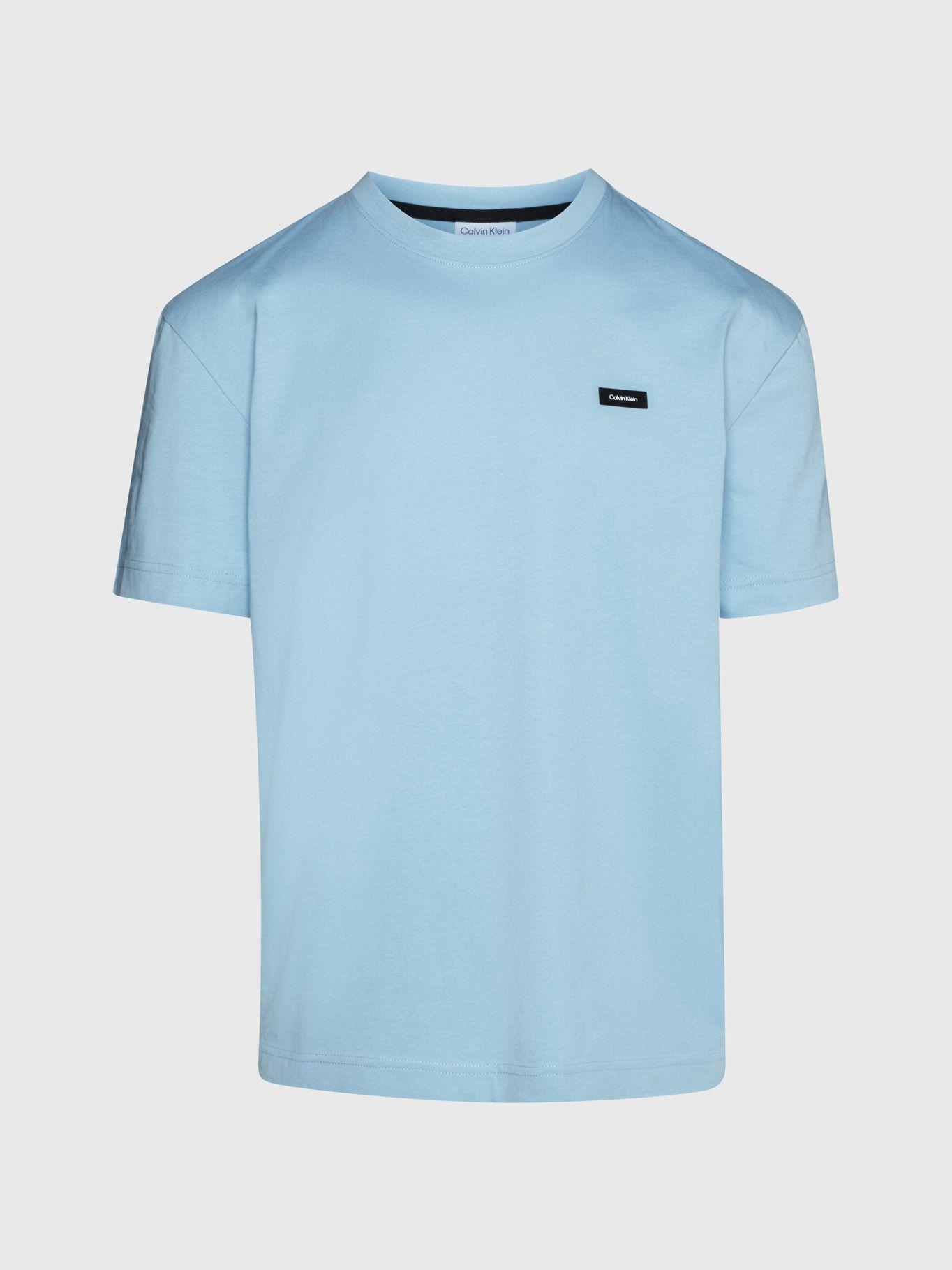 Polera Cotton Comfort Fit Celeste Calvin Klein-4