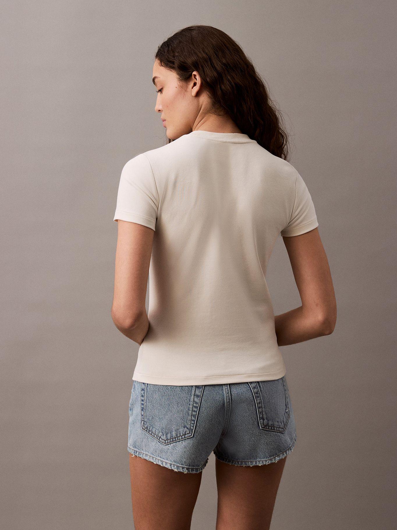 Polera Refined Cotton Relaxed Beige Calvin Klein-2