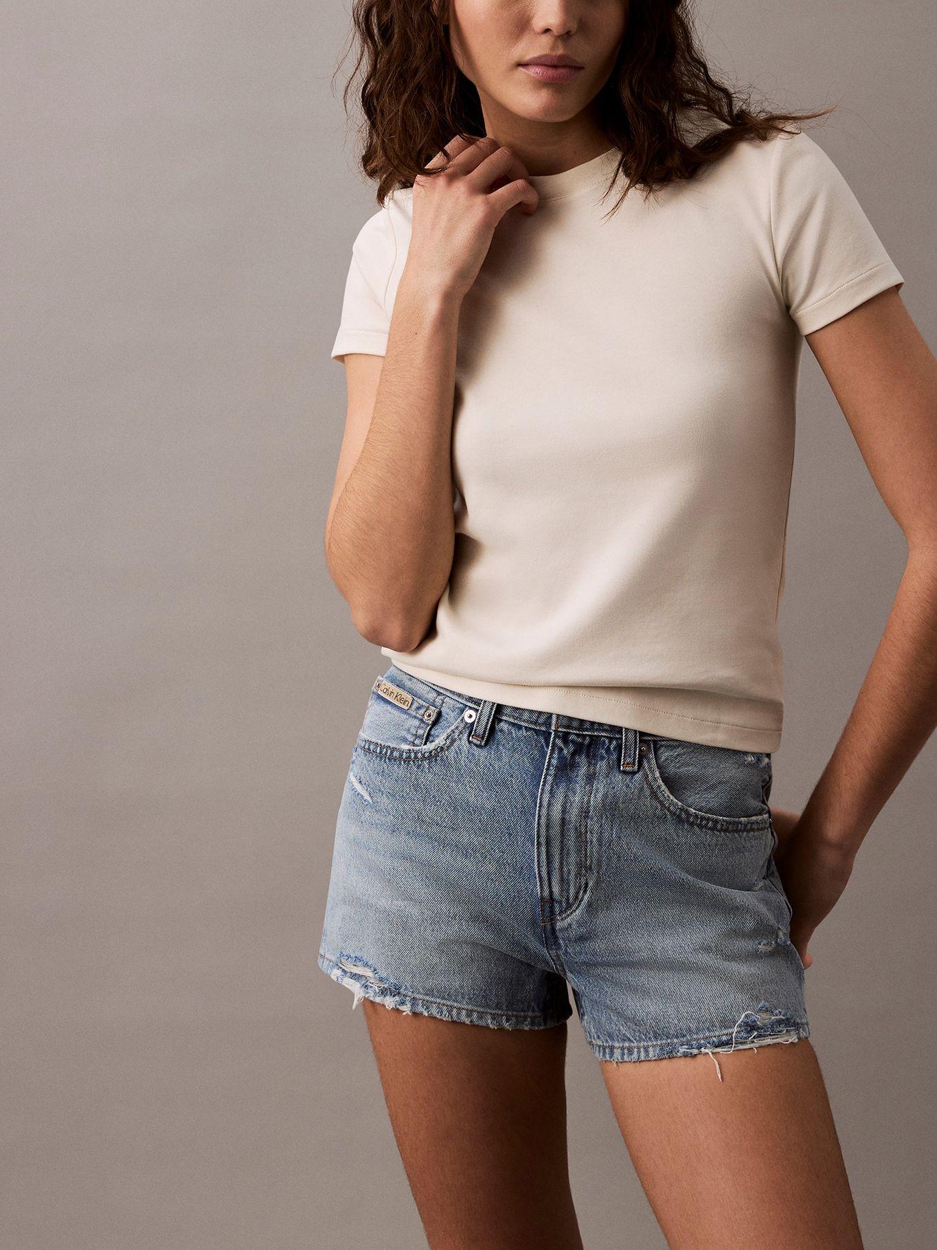 Polera Refined Cotton Relaxed Beige Calvin Klein-4