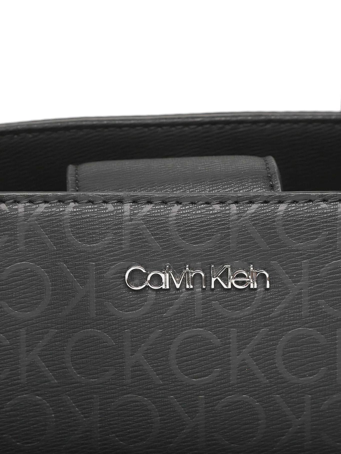 Bolso tote con monograma CK Negro Calvin Klein-3