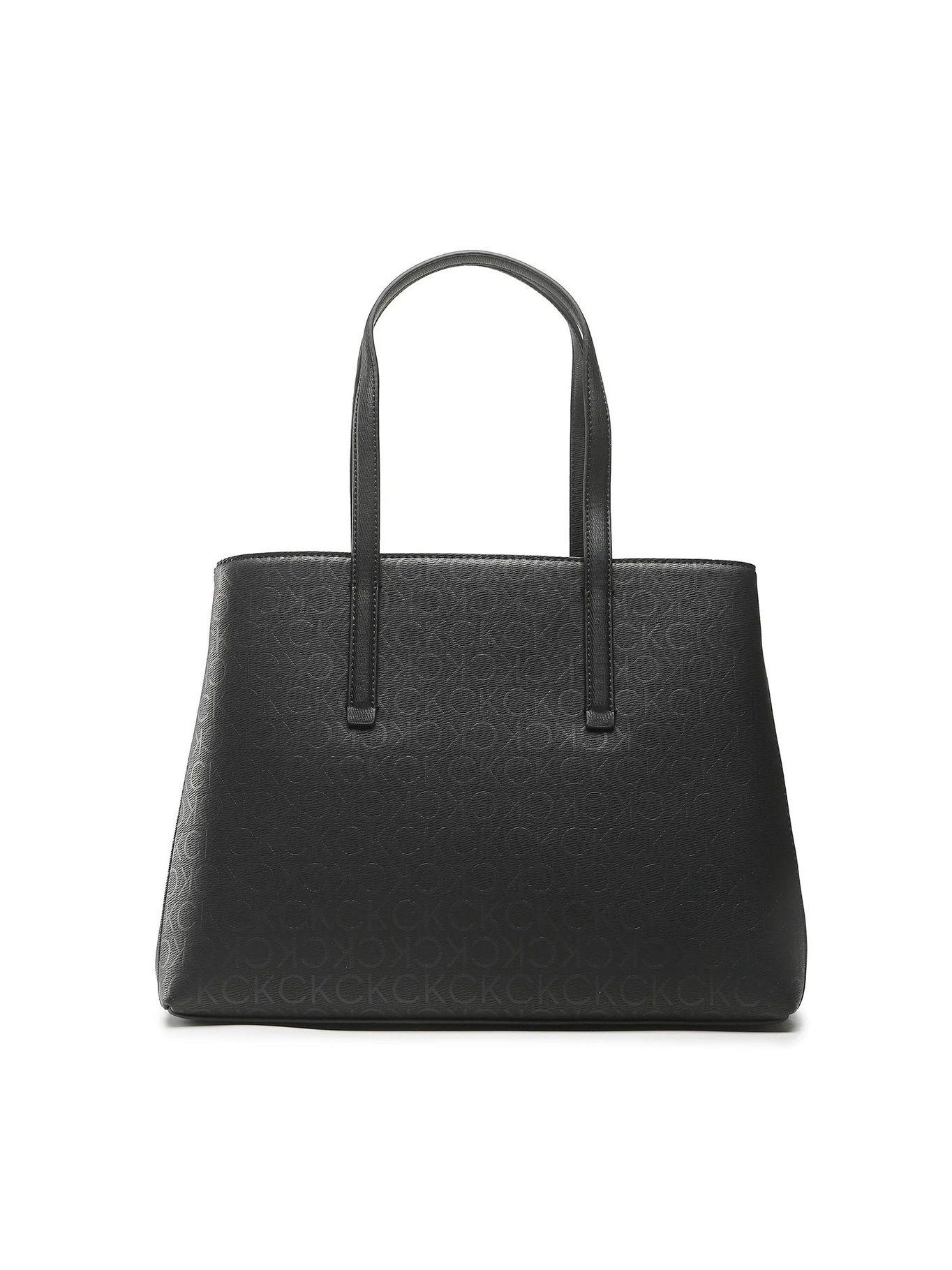 Bolso tote con monograma CK Negro Calvin Klein-1