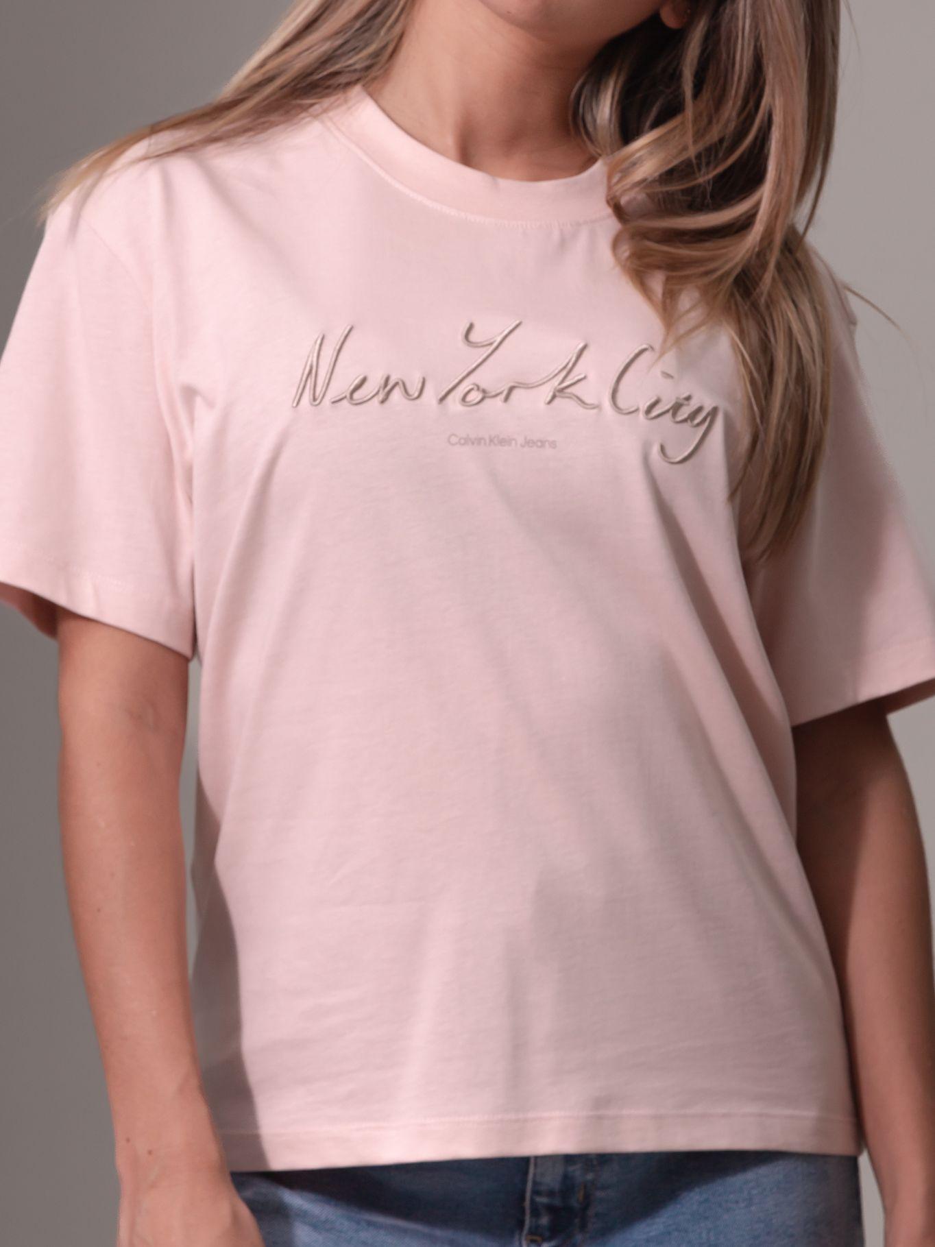 Polera Embroidered Nyc Relaxed Rosado Calvin Klein-4