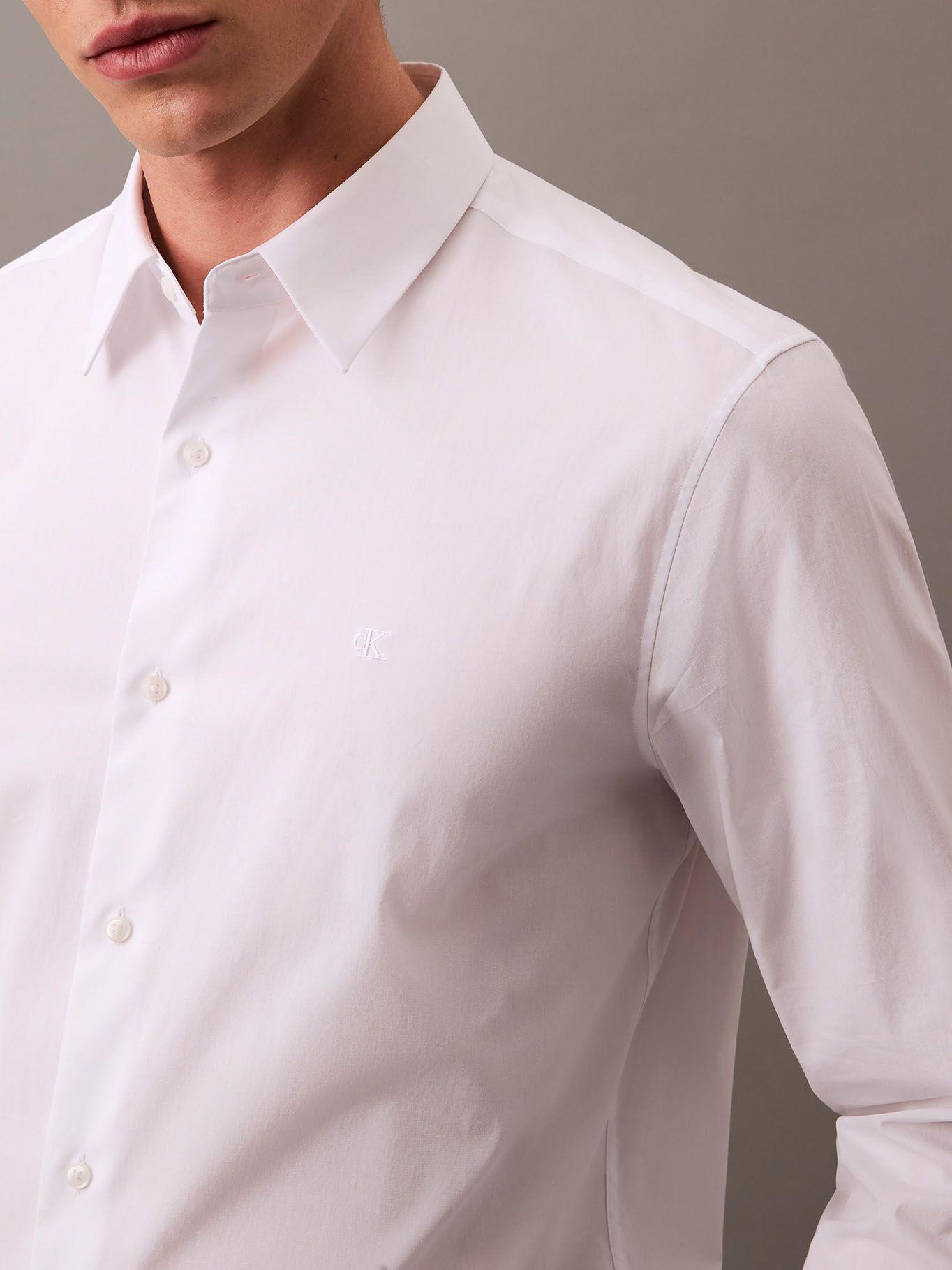 Camisa Clásica Stretch Blanco Calvin Klein-4