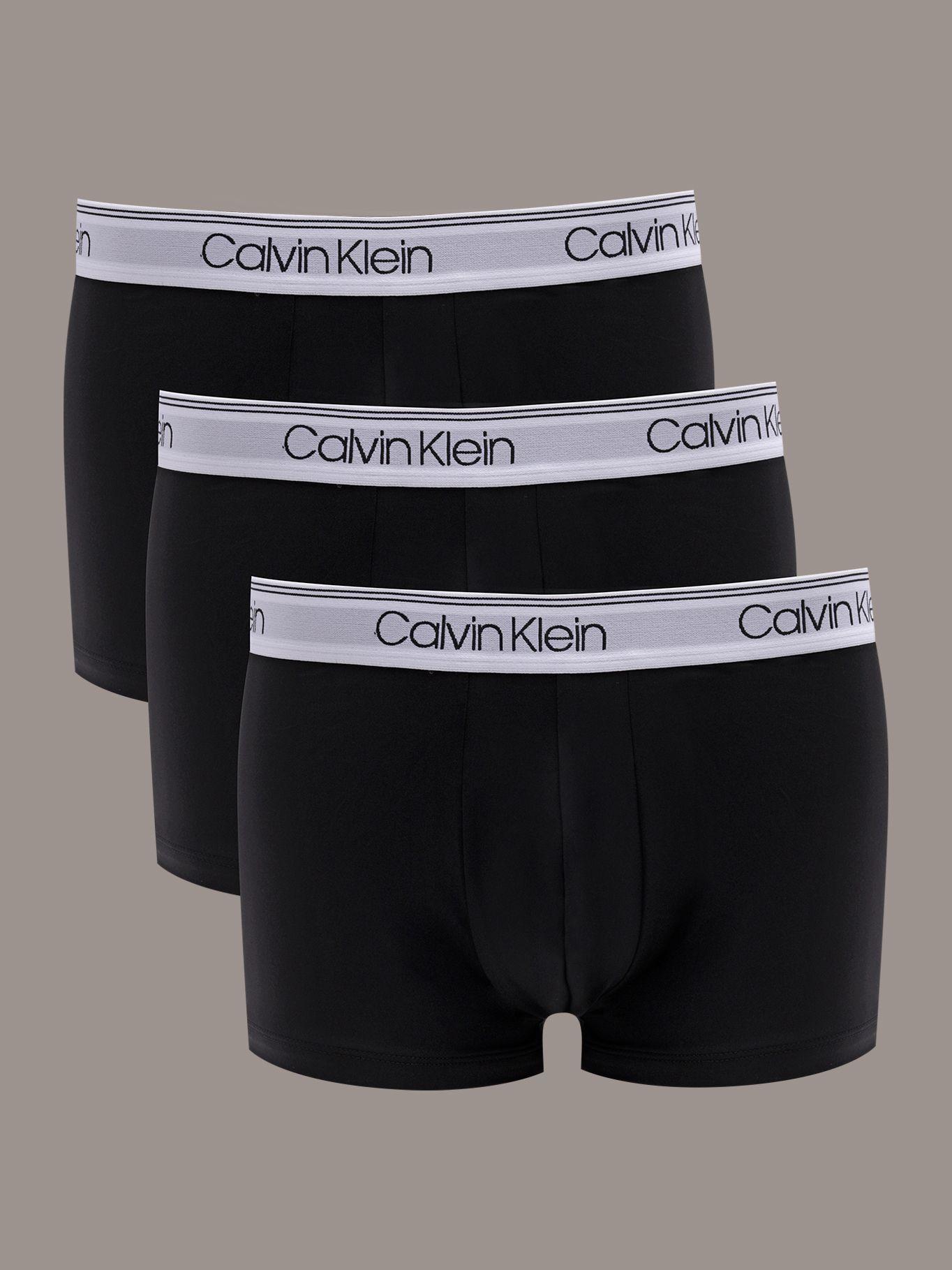 3 Bóxer Low Rise Trunk Micro Stretch Negro Calvin Klein-0