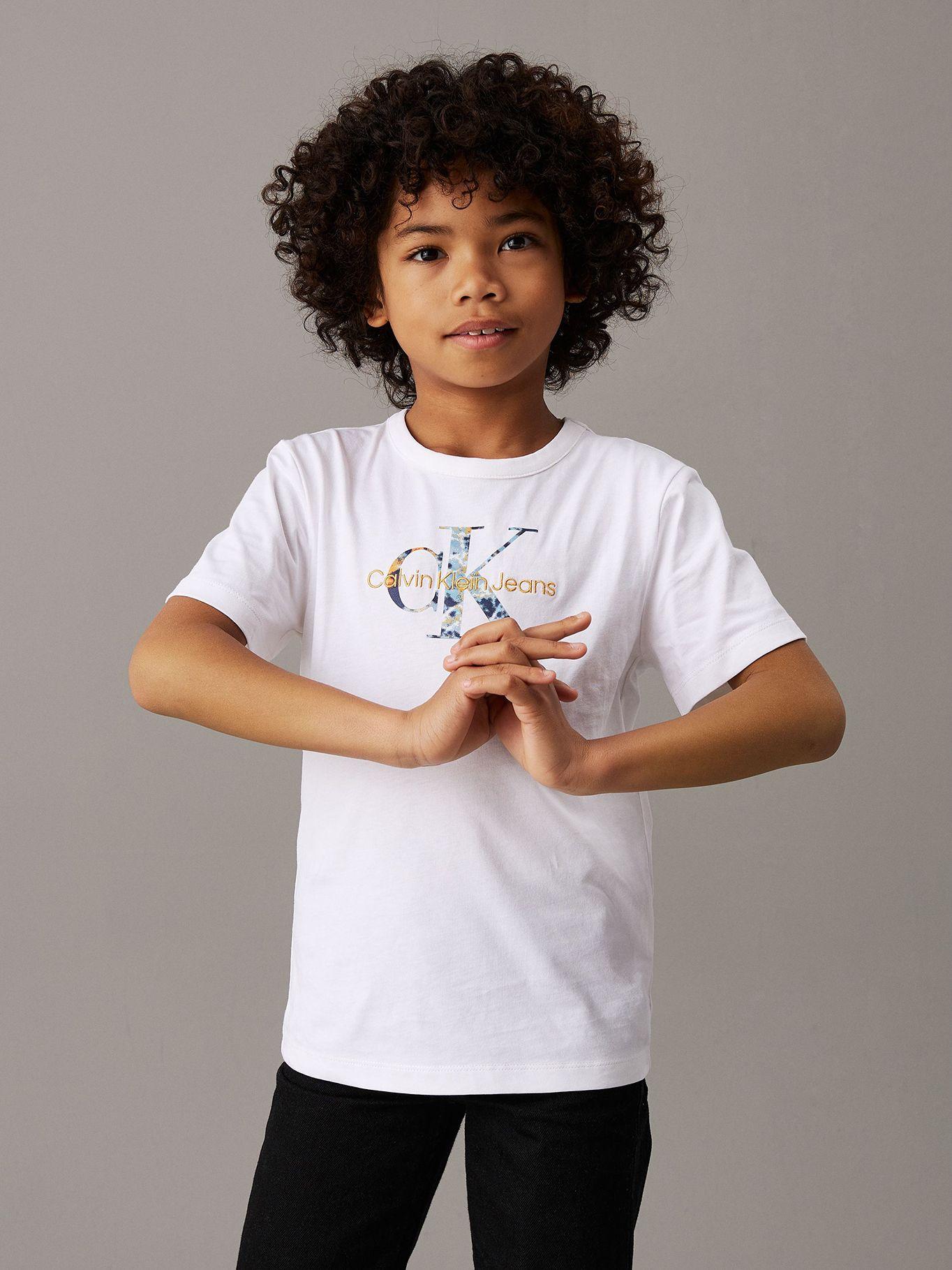 Polera Niño Filled-In Photo Blanco Calvin Klein-0