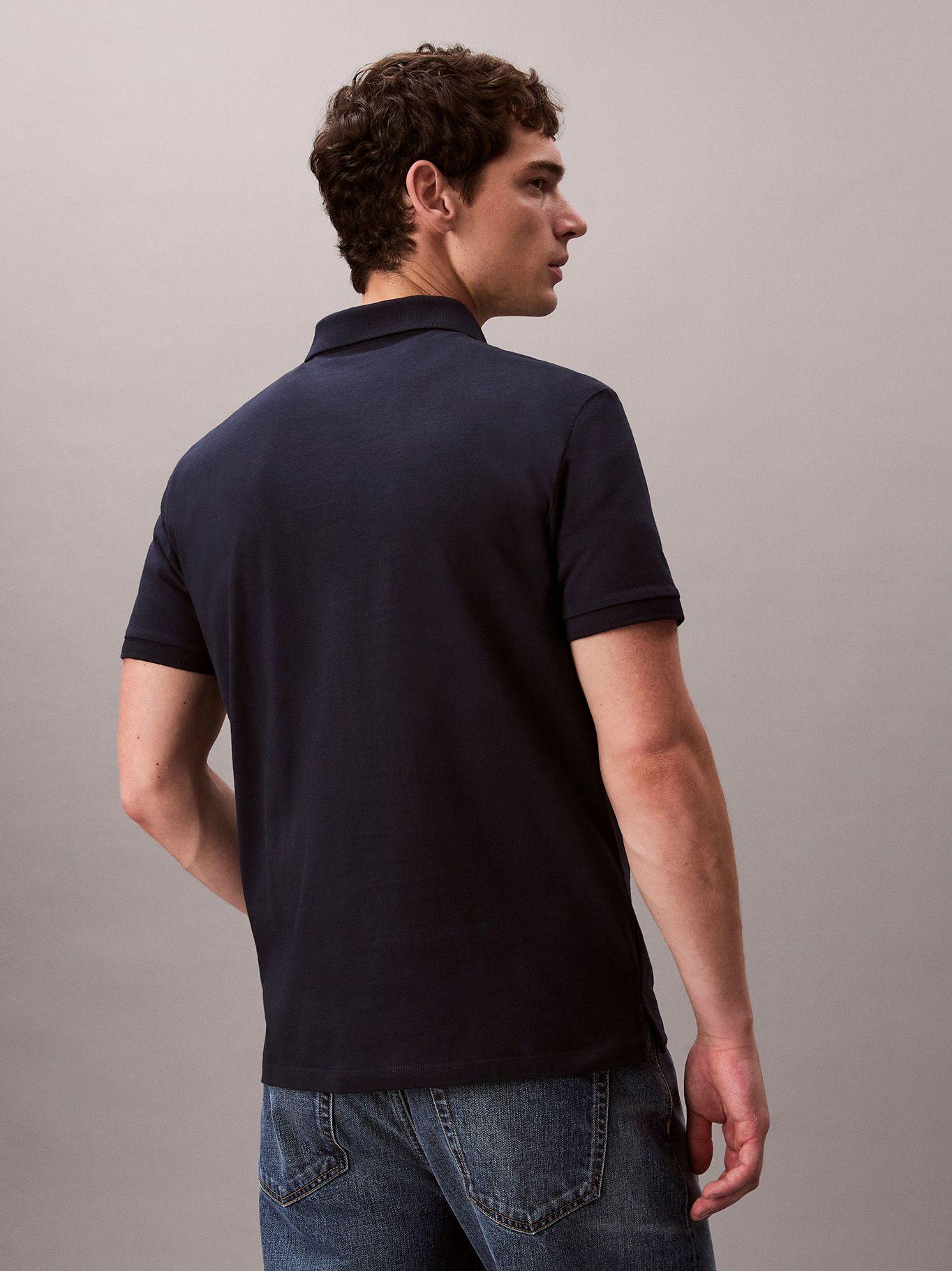 Polo Clásico y Monograma Bordado Azul Calvin Klein-2