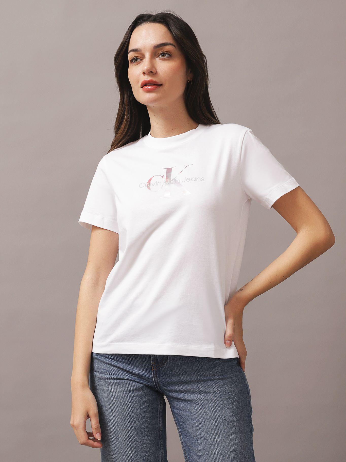 Polera Diffused Monologo Regular Blanco Calvin Klein-0