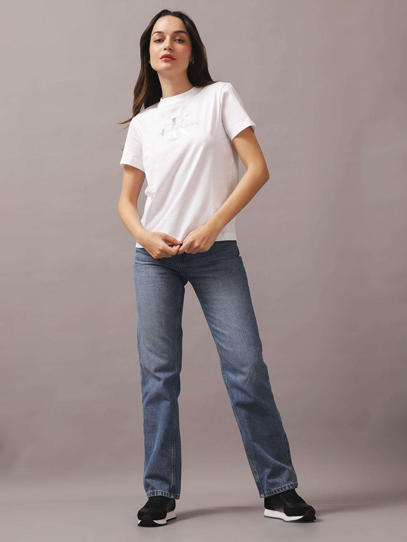 Polera Diffused Monologo Regular Blanco Calvin Klein-1