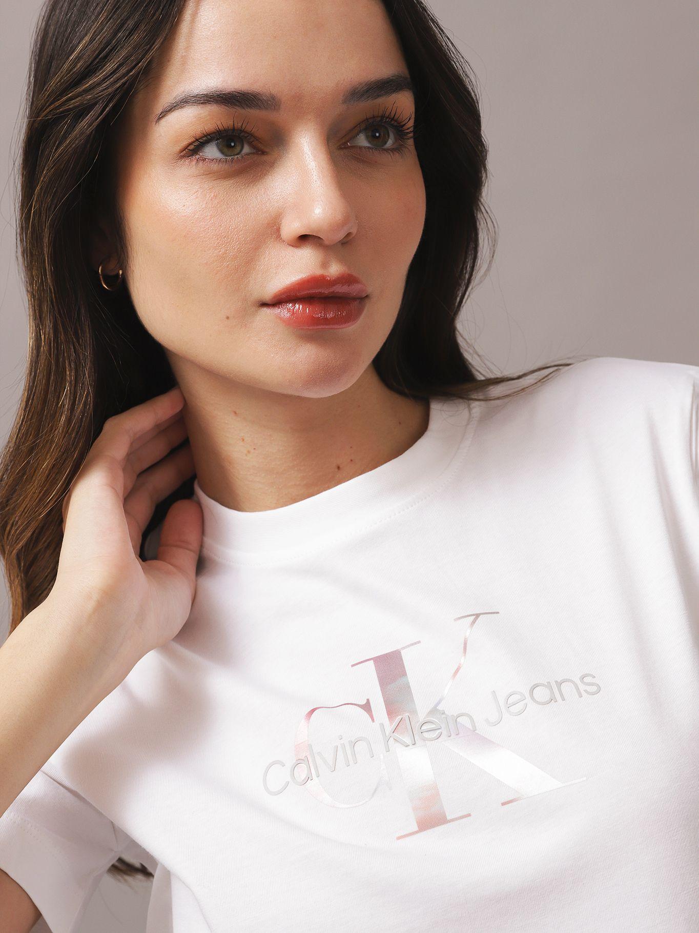 Polera Diffused Monologo Regular Blanco Calvin Klein-3