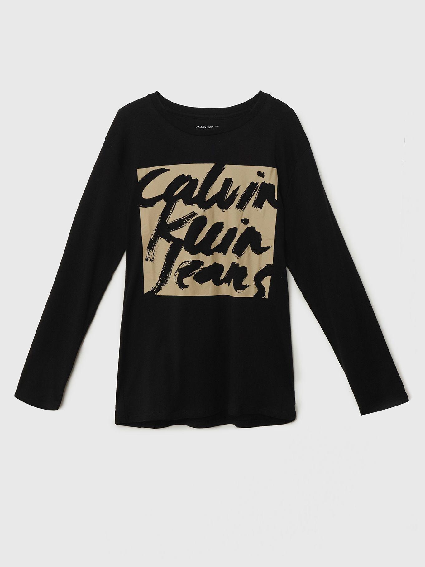 Polera Niño Overpaint Negro Calvin Klein-0