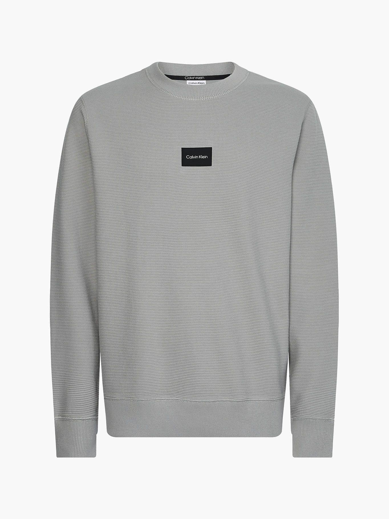 Polerón Textured Grid Gris Calvin Klein-4