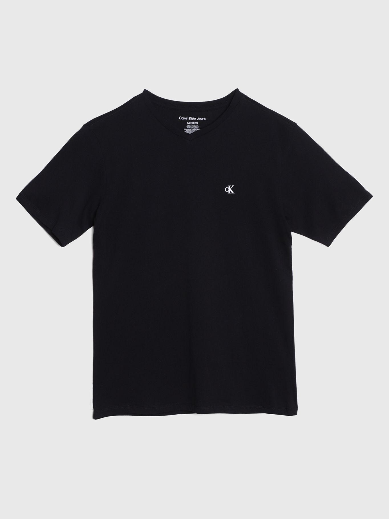 Polera Niño Monogram V-Neck Negro Calvin Klein-0