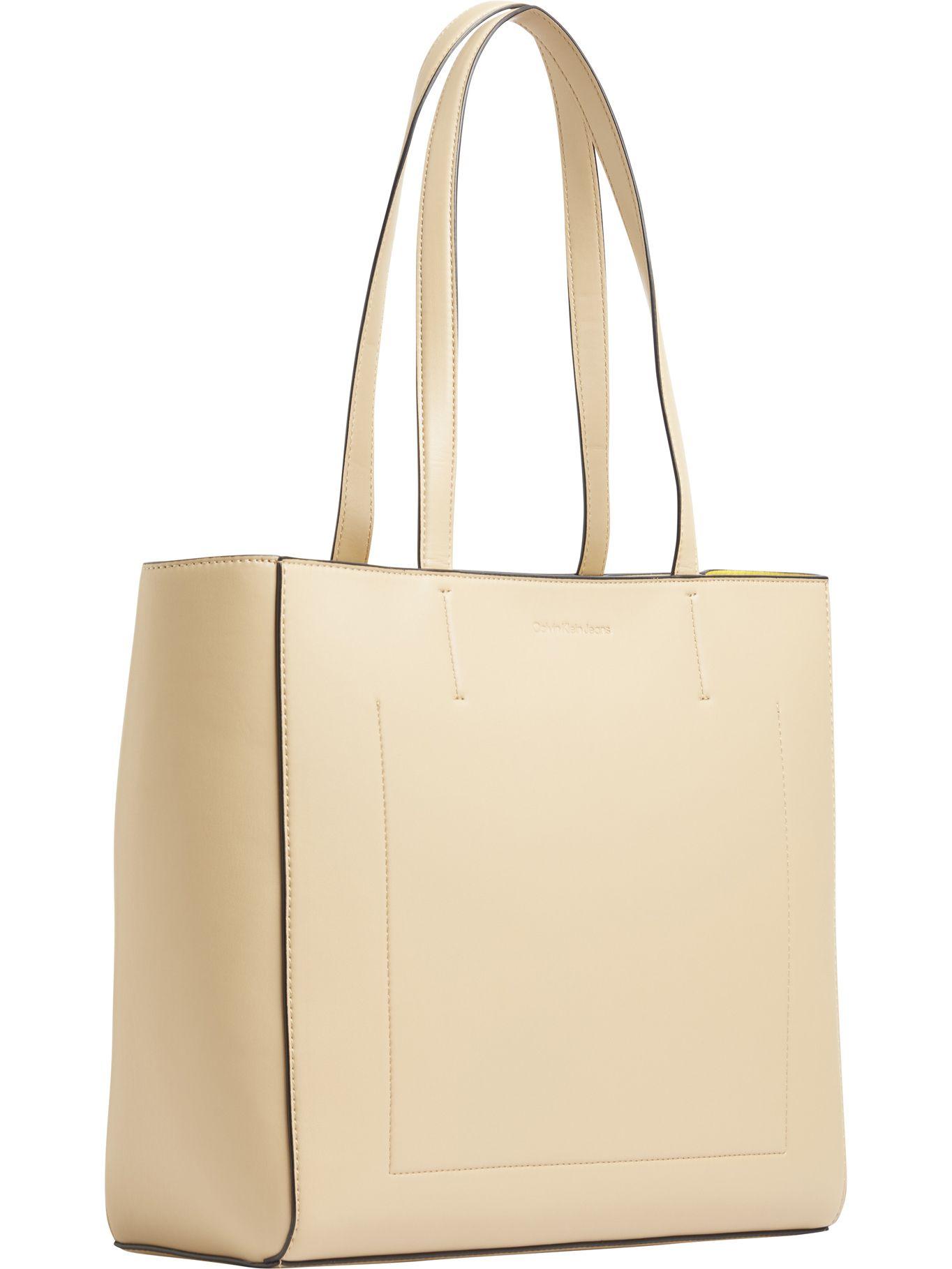 Bolso grande con logo Beige Calvin Klein K60K610318-PF2-1