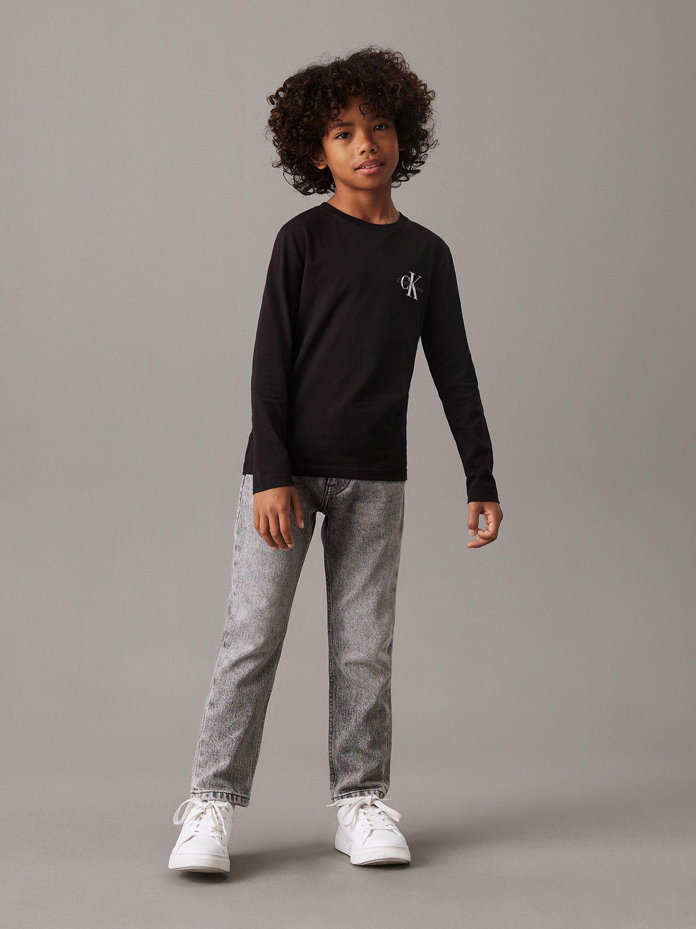 Polera Niño Chest Monologo Negro Calvin Klein-2