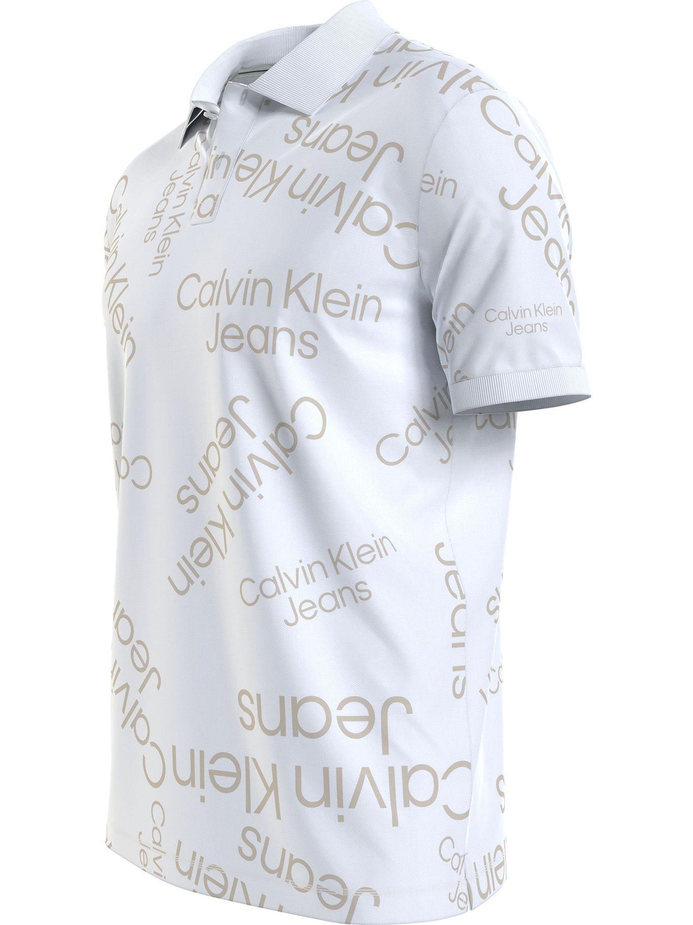 Polo Logo Aop Blanco Calvin Klein-2
