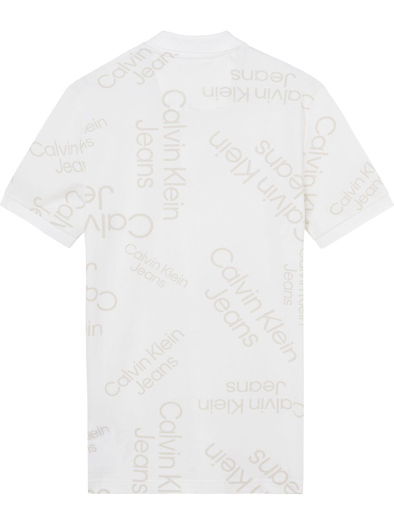 Polo Logo Aop Blanco Calvin Klein-1