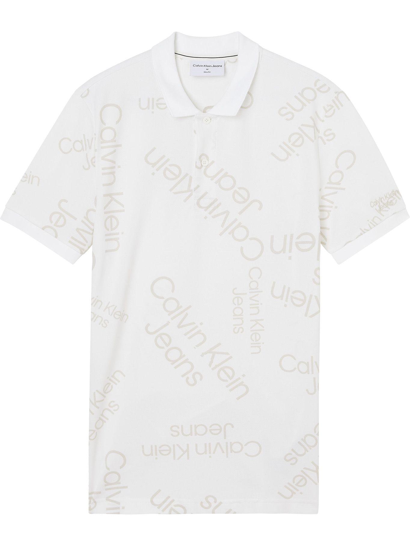 Polo Logo Aop Blanco Calvin Klein-0