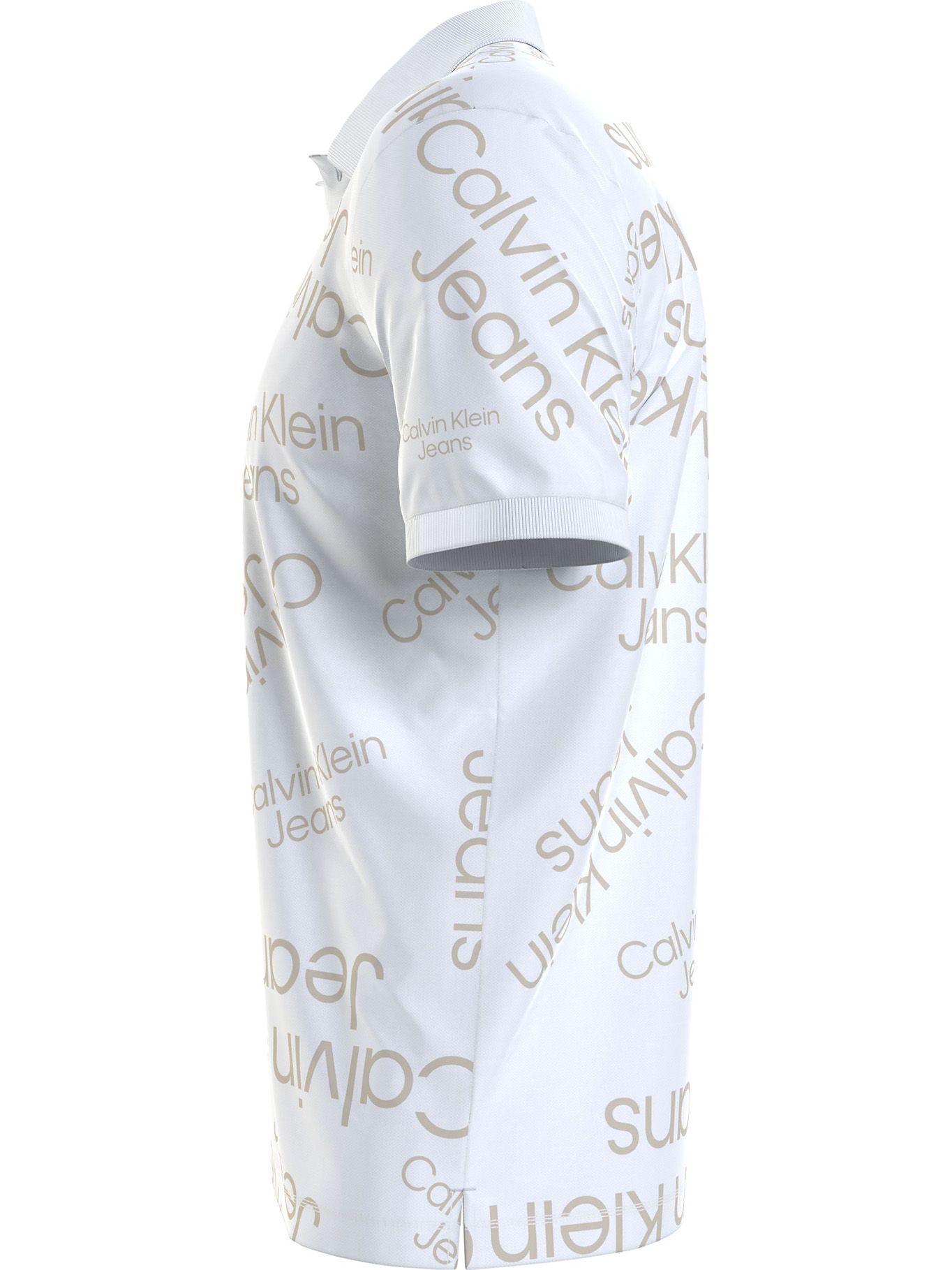 Polo Logo Aop Blanco Calvin Klein-3