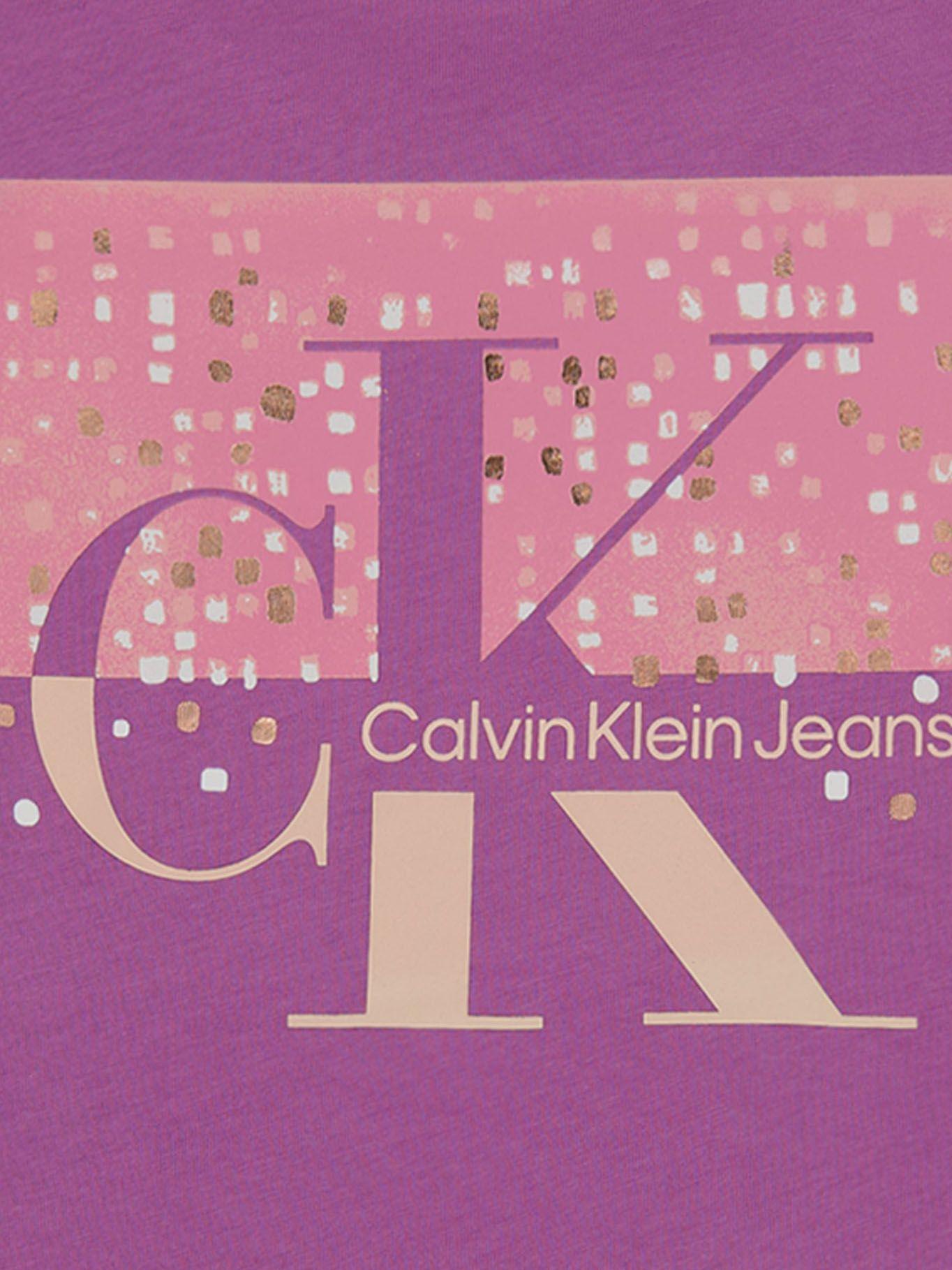 Polera Sparkle Monogram Morado Calvin Klein-1