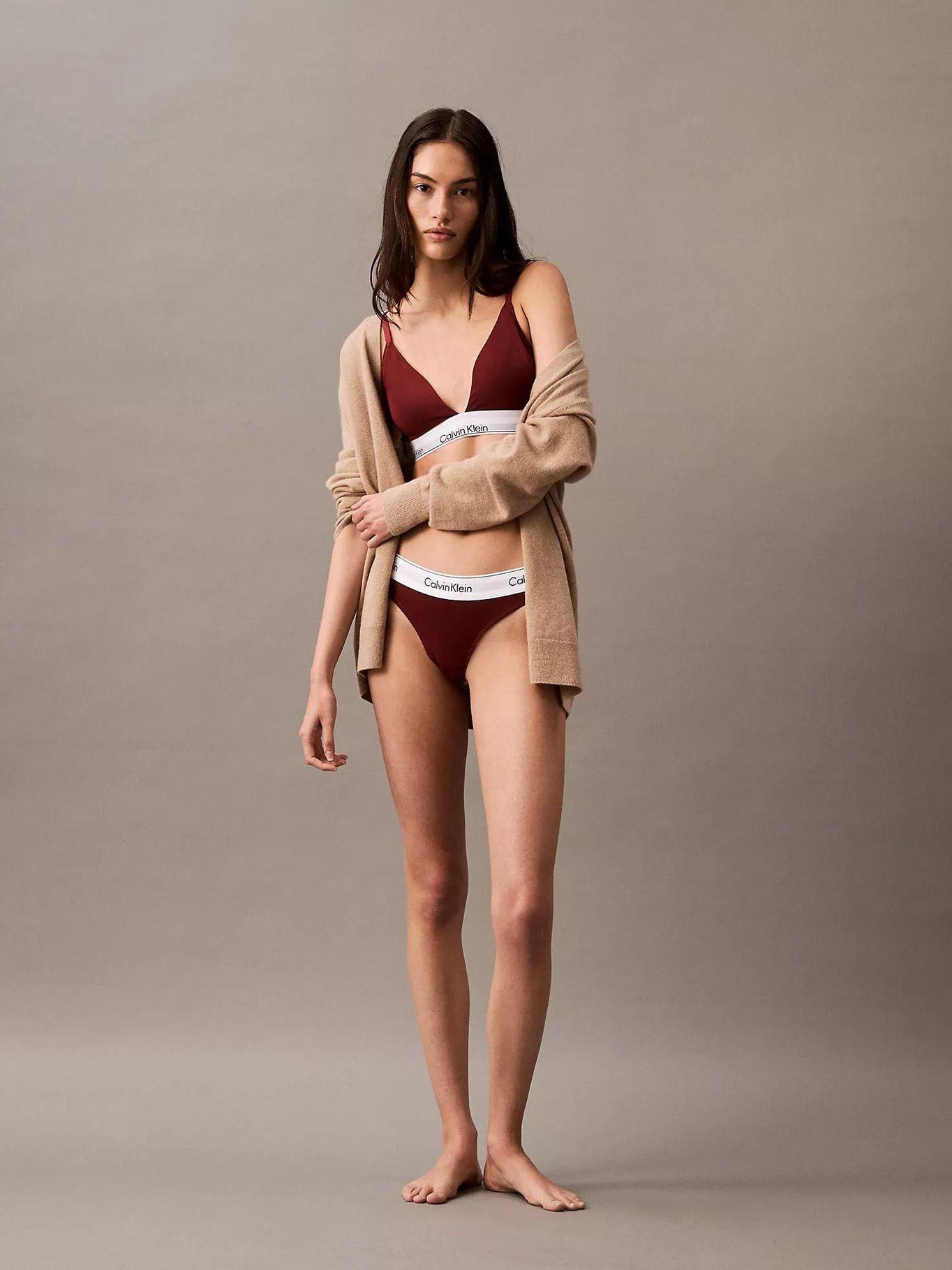 Bralette Triangular Modern Cotton Burdeo Calvin Klein-1