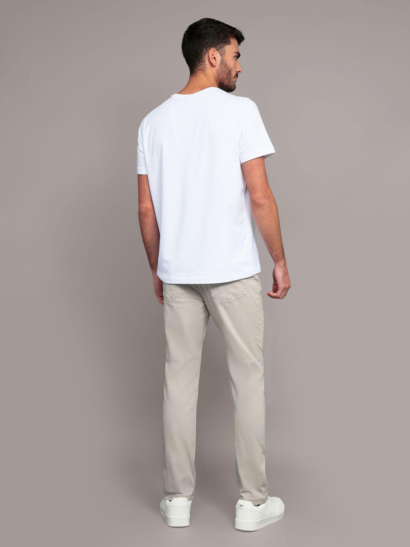 Pantalón Slim Brushed Twill Beige Calvin Klein-2