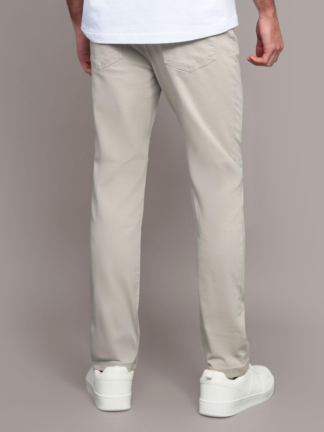 Pantalón Slim Brushed Twill Beige Calvin Klein-3