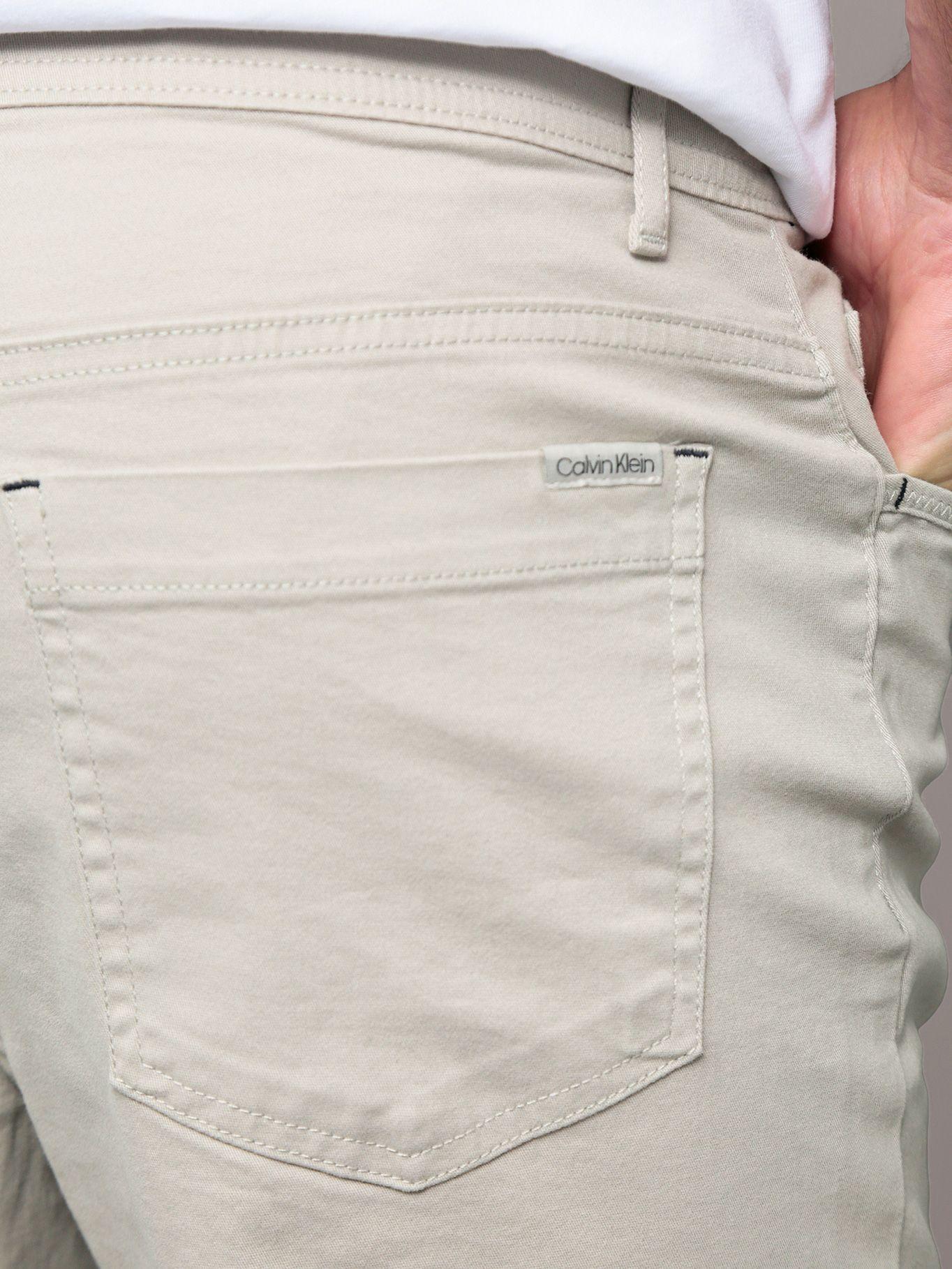 Pantalón Slim Brushed Twill Beige Calvin Klein-4