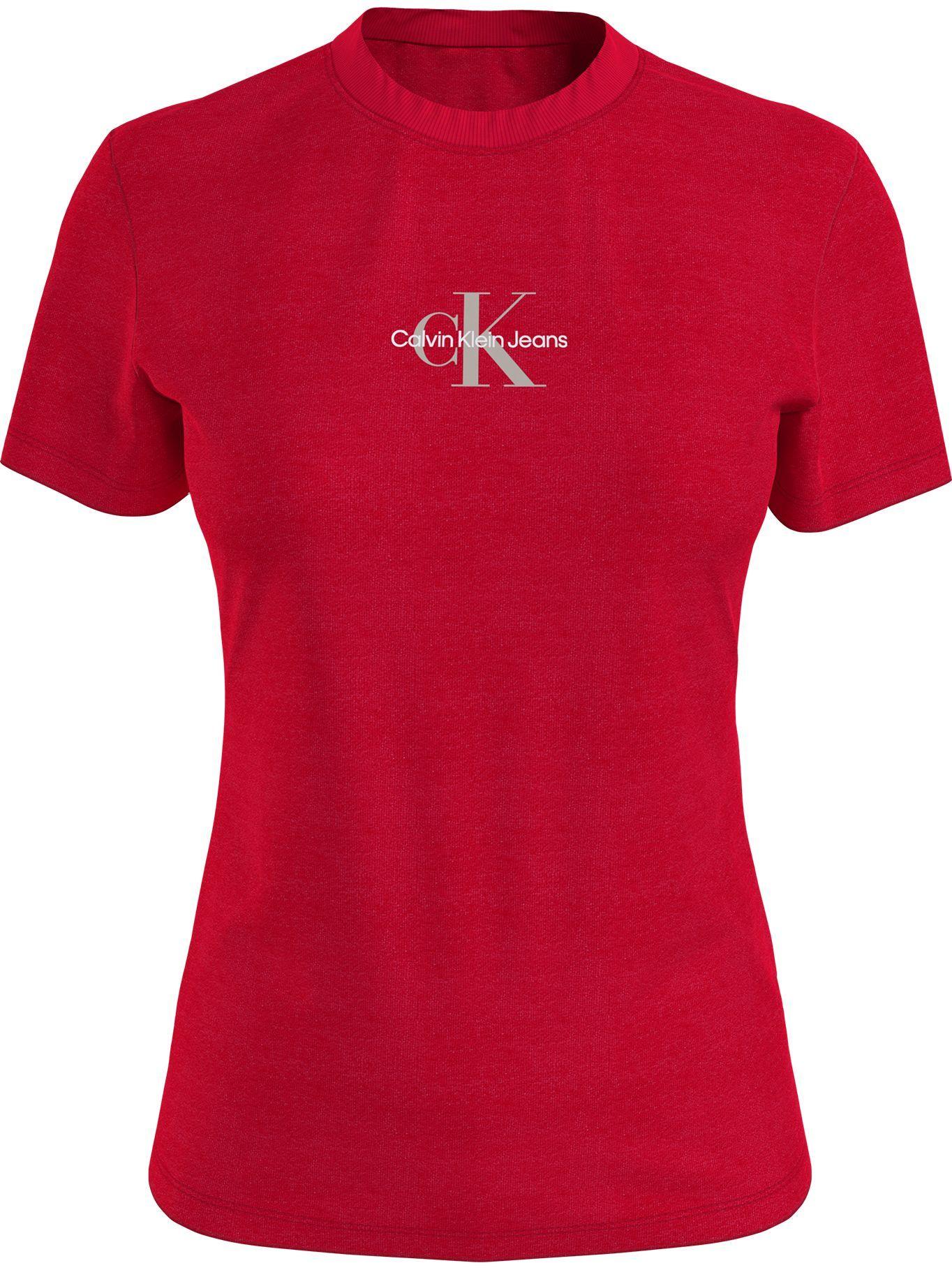 Polera Monogram Logo Slim Rojo 135 Calvin Klein-0