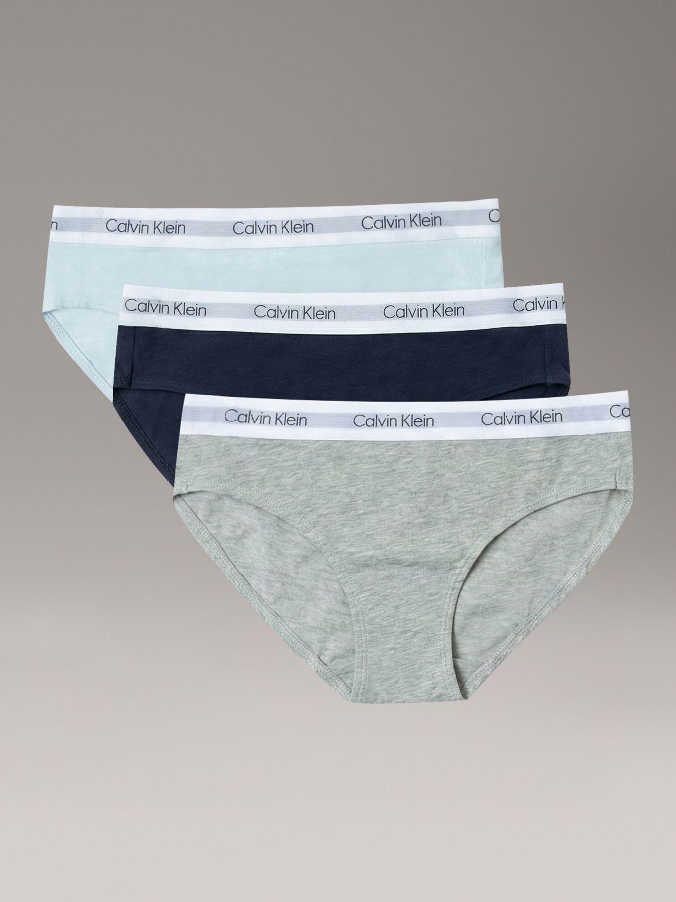 Pack 3 Calzon Bikini para Niña Multicolor Calvin Klein-0
