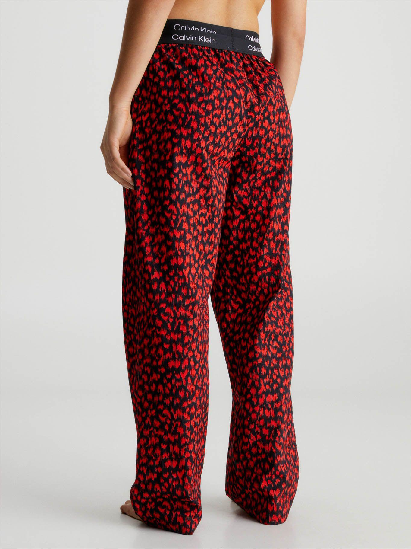 Pantalón largo con estampado Rojo Calvin Klein-1