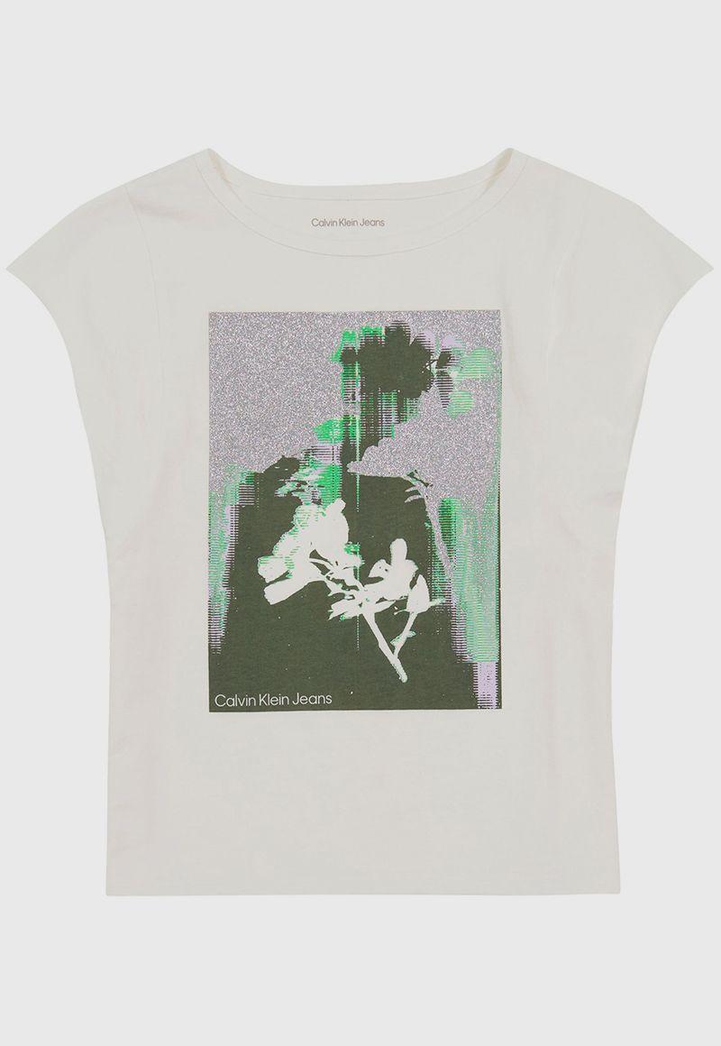 Polera Niña Floral Flutter Blanco Calvin Klein-0