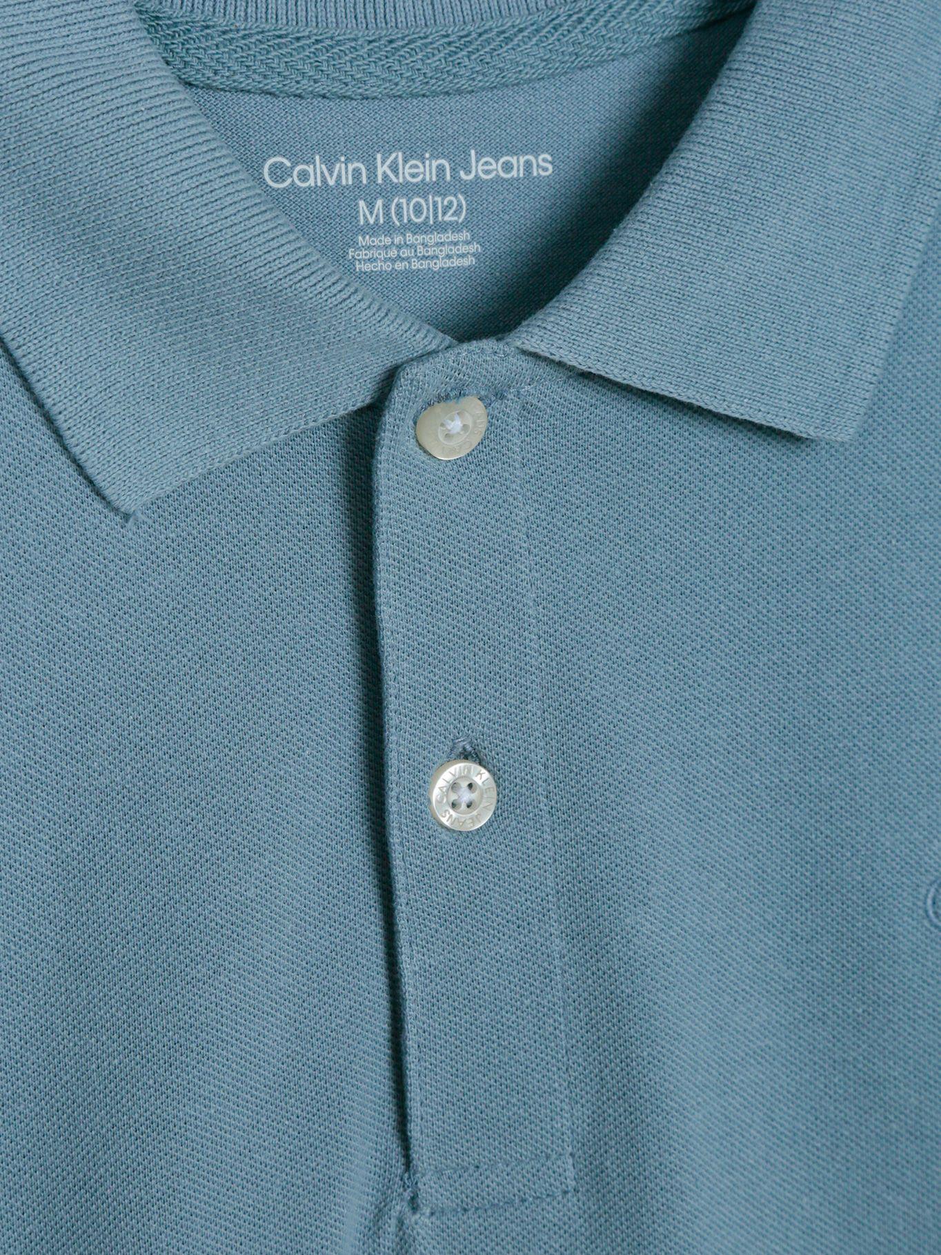 Polo Niño CK Solid Celeste Calvin Klein-3