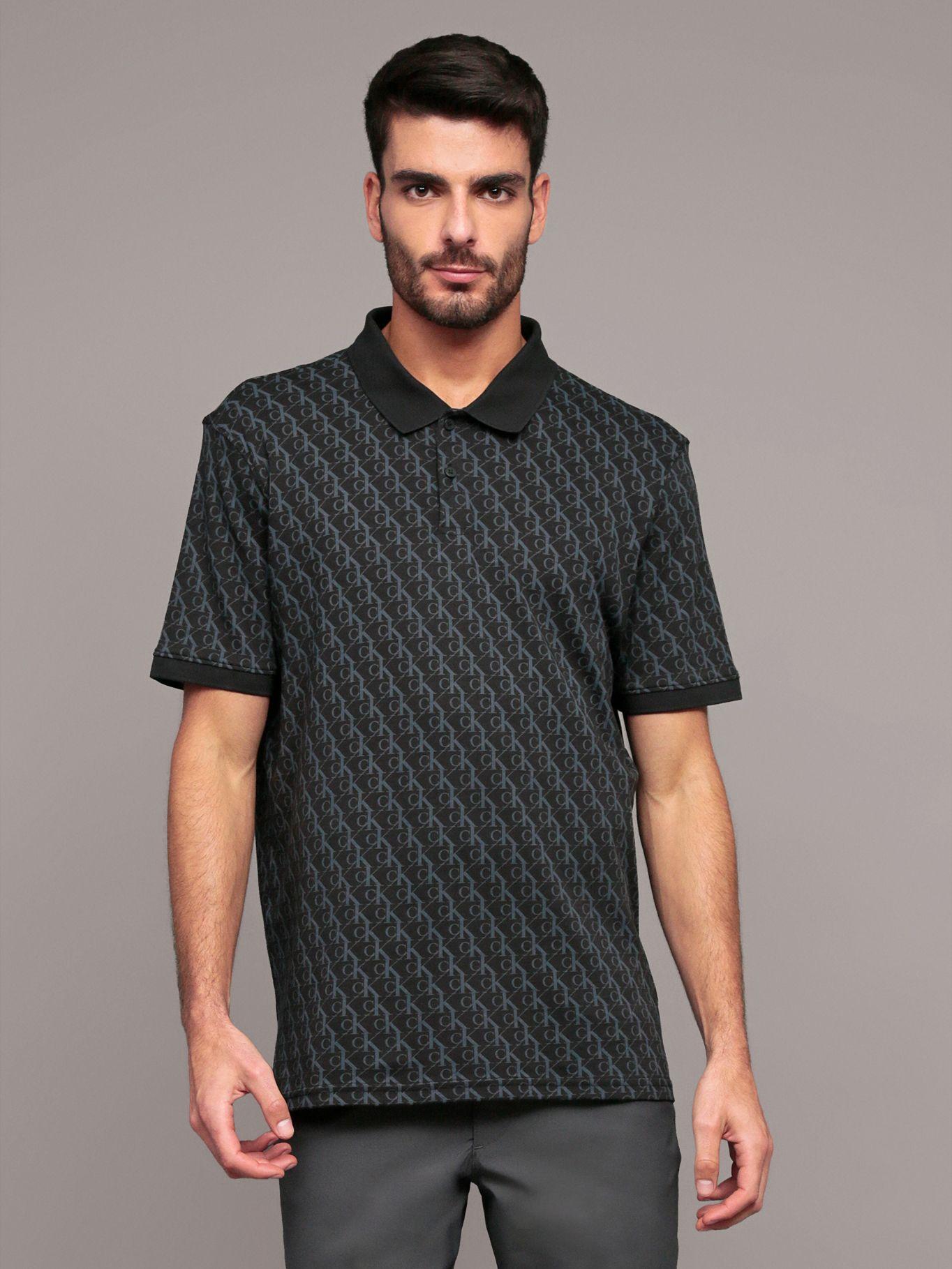 Polo con estampado en toda la pieza Negro Calvin Klein-0