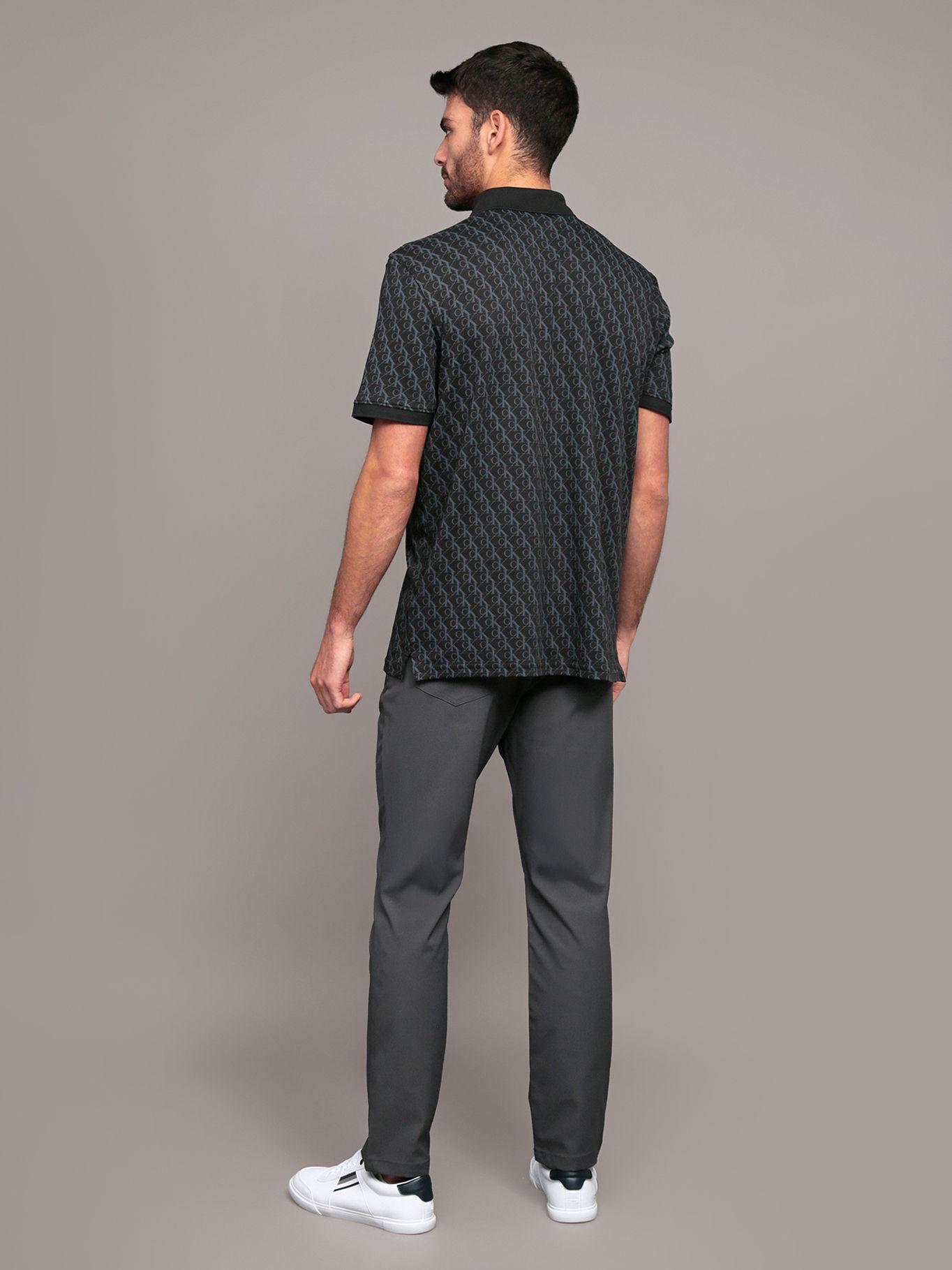 Polo con estampado en toda la pieza Negro Calvin Klein-2