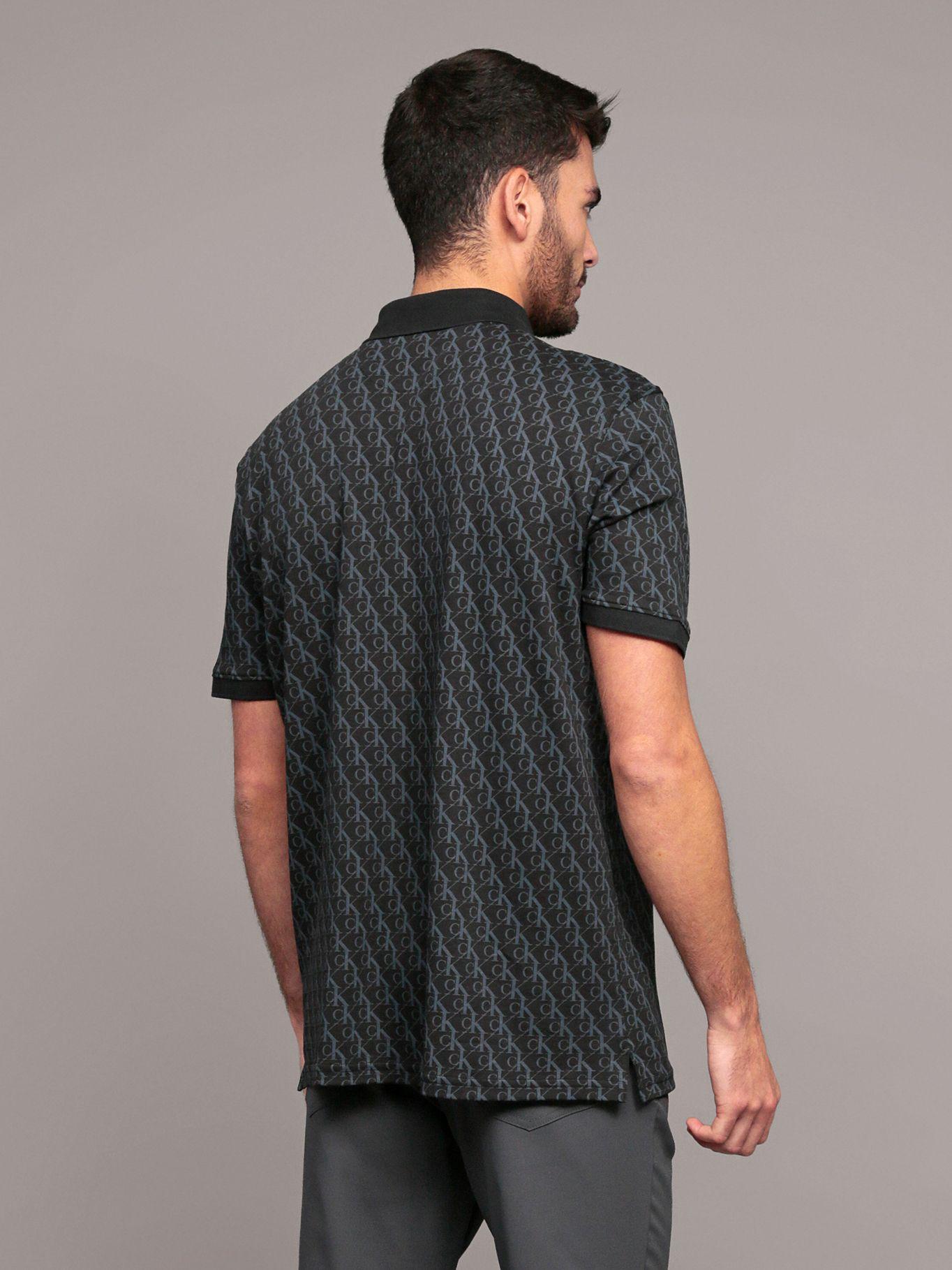 Polo con estampado en toda la pieza Negro Calvin Klein-3