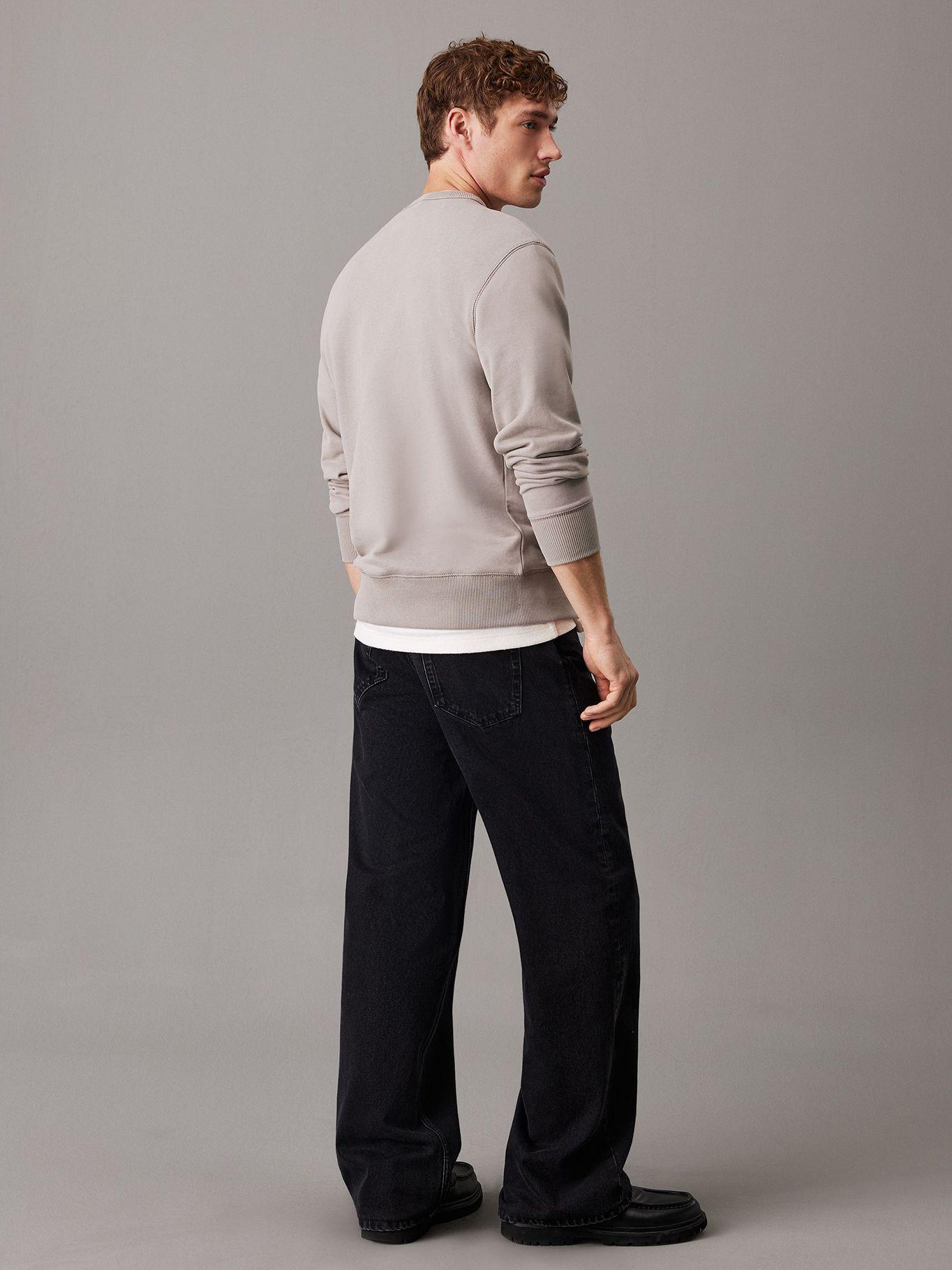 Poleron de algodón con insignia Gris Calvin Klein-2