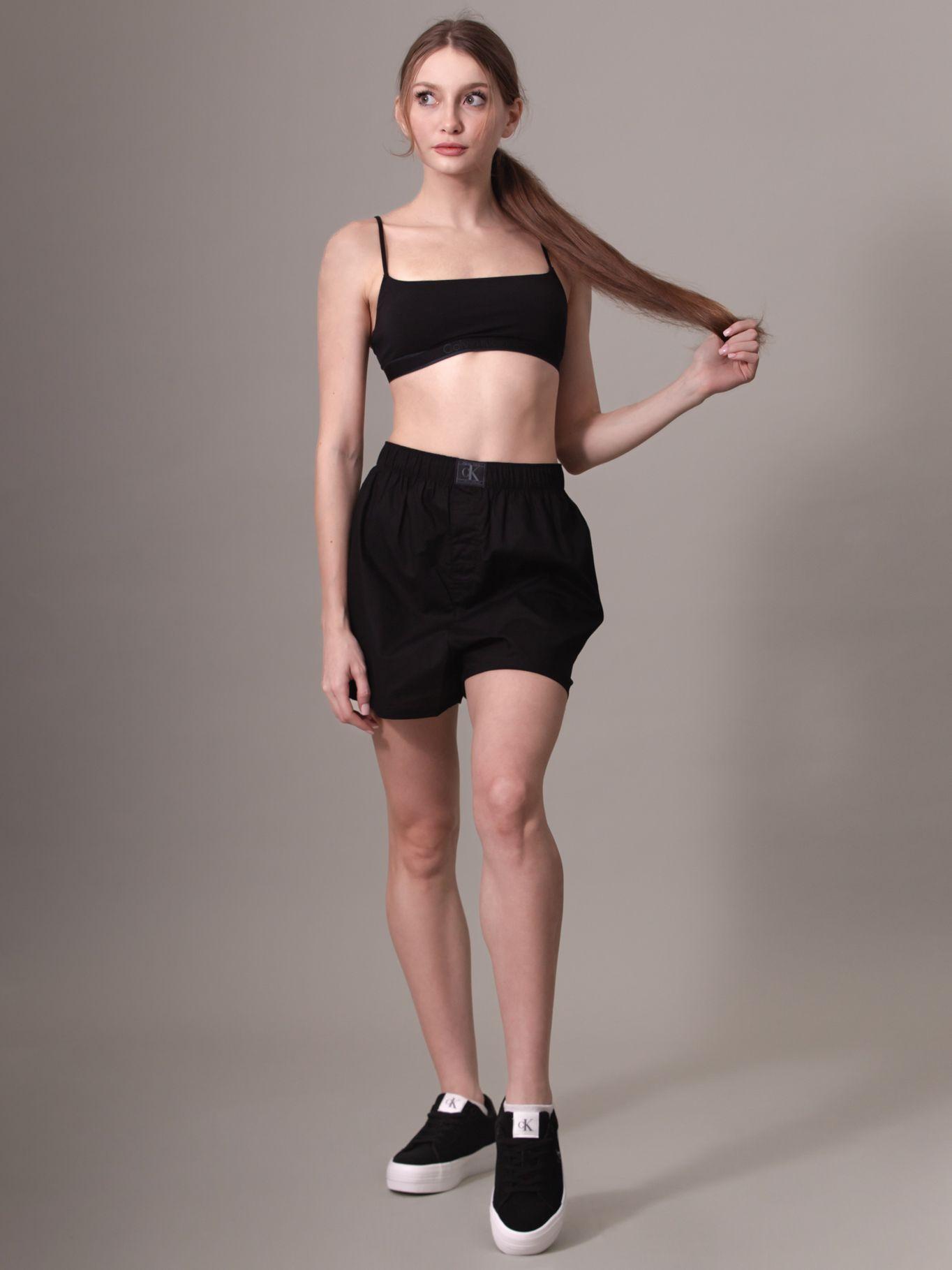 Bralette Tonal Logo Lightly Negro Calvin Klein-1