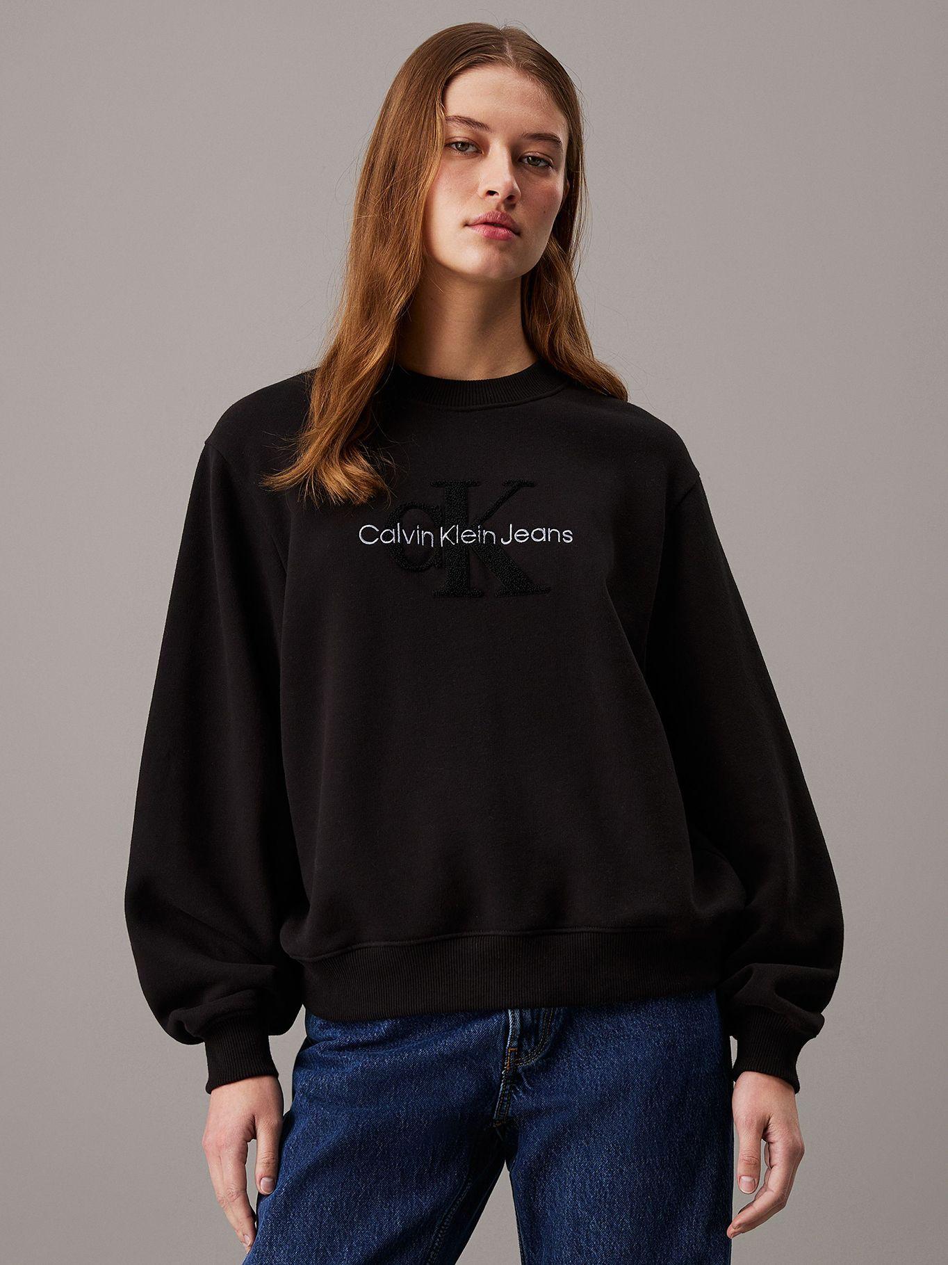 Polerón Chenille Monologo Negro Calvin Klein-0