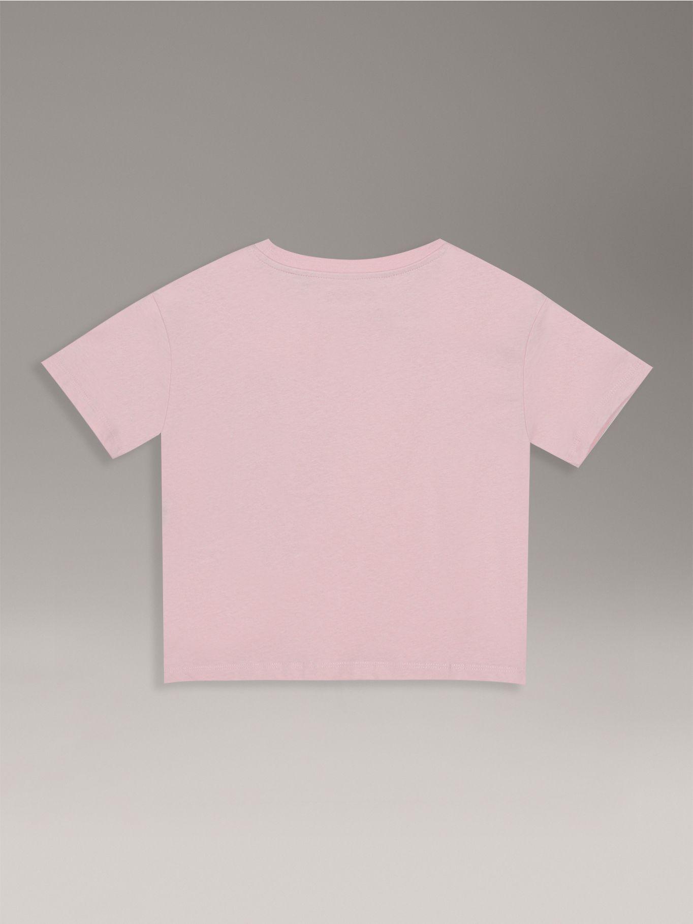 Polera Niña Boxy Oversize Monogram Rosado Calvin Klein-1