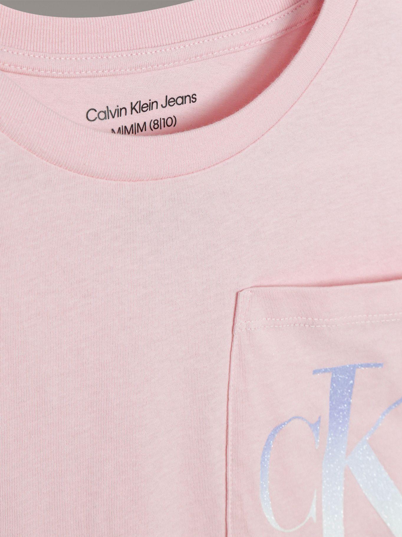 Polera Niña Boxy Oversize Monogram Rosado Calvin Klein-3