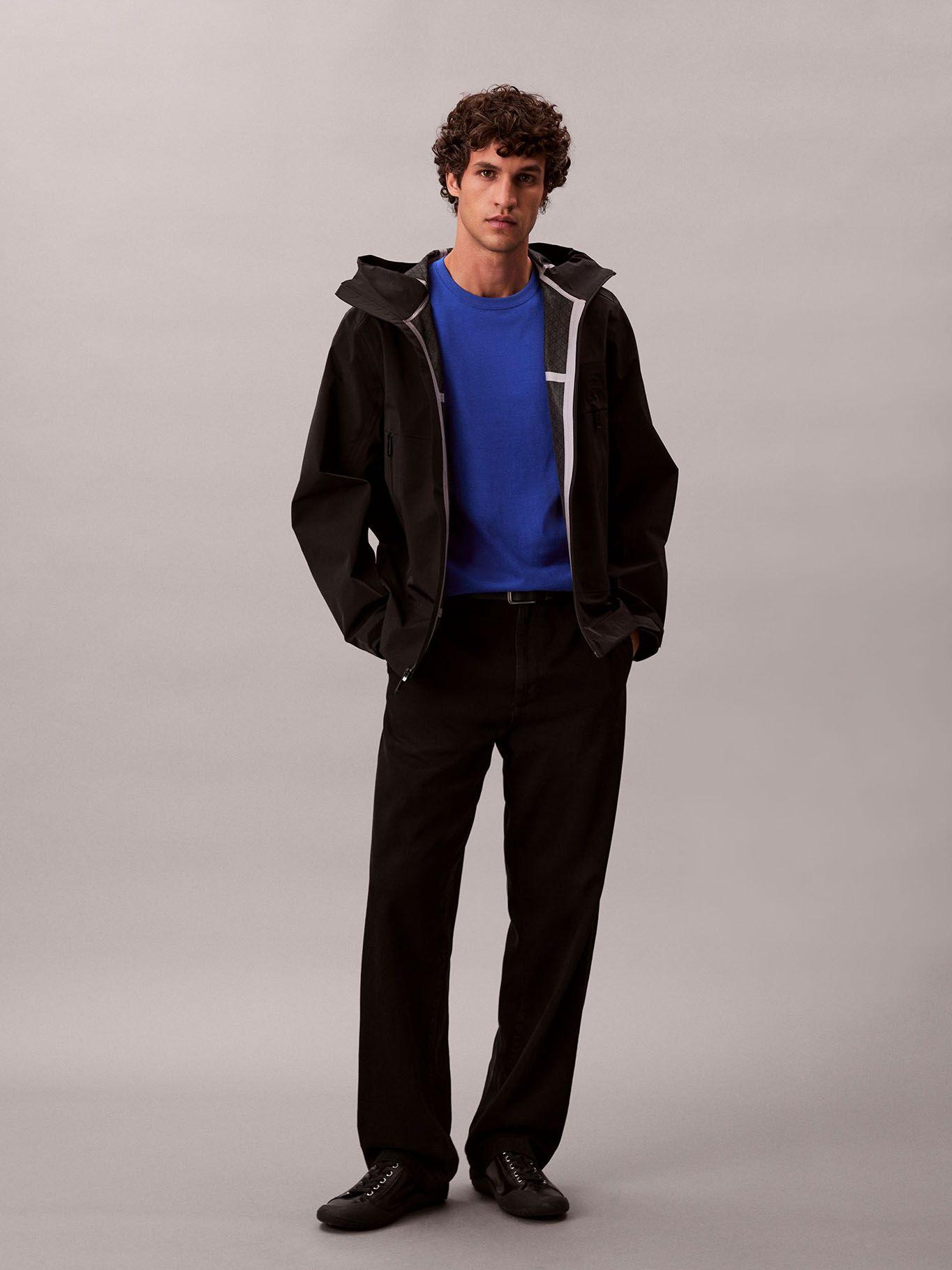 Polera Regular con Monograma Bordado Azul Calvin Klein-3