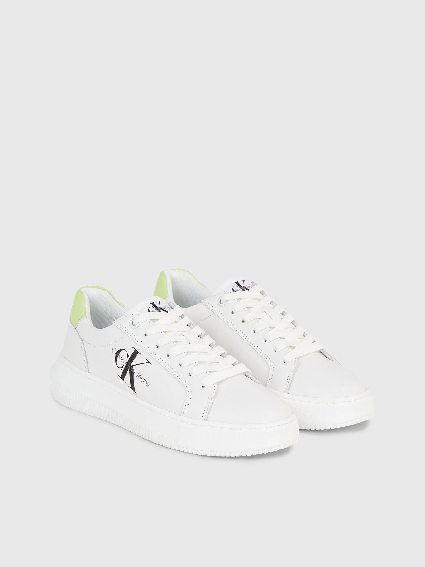 Zapatilla de Cuero Cupsole Laceup Blanco Calvin Klein-0