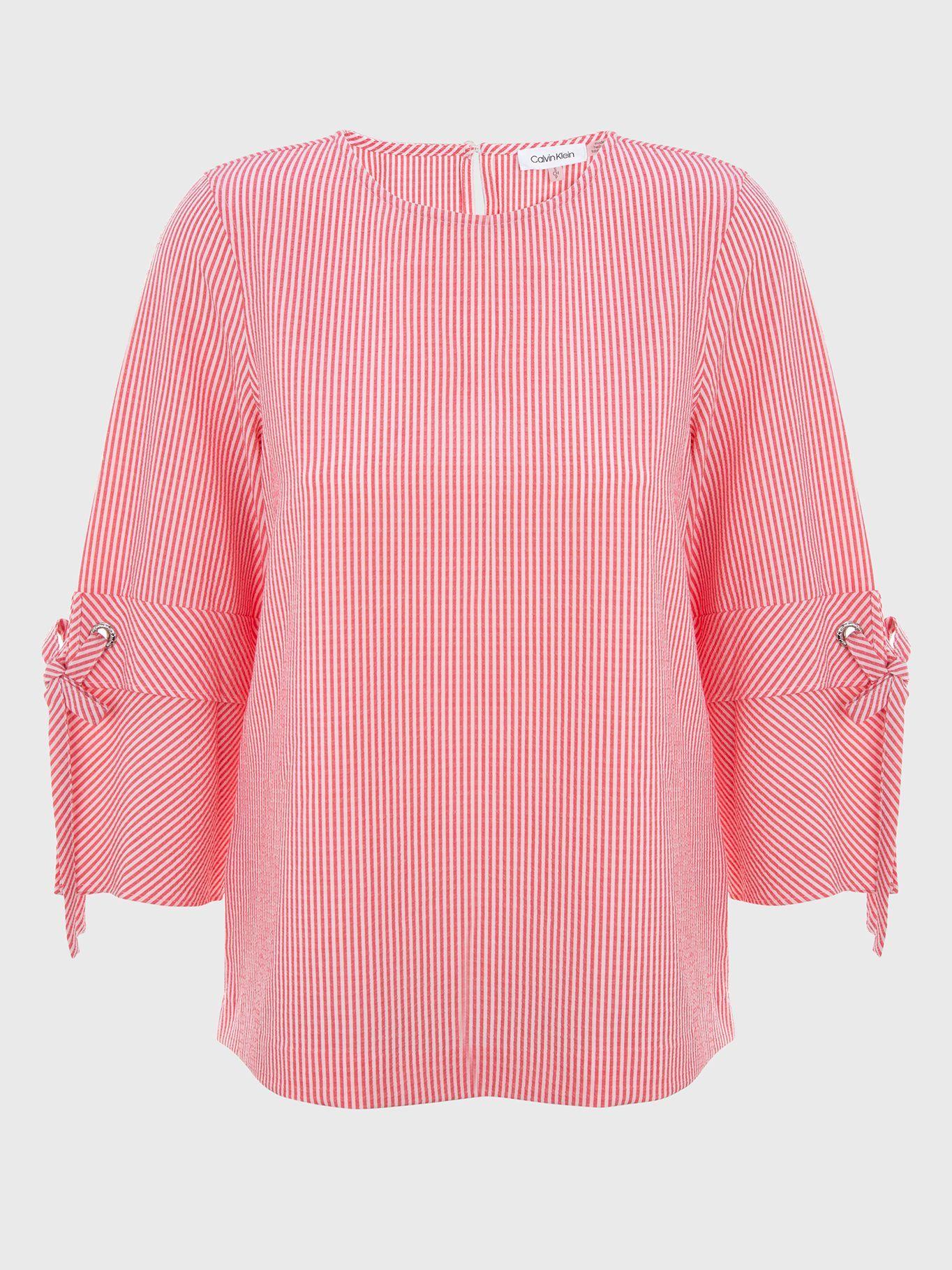 Camisa con Líneas Rosa Calvin Klein-0